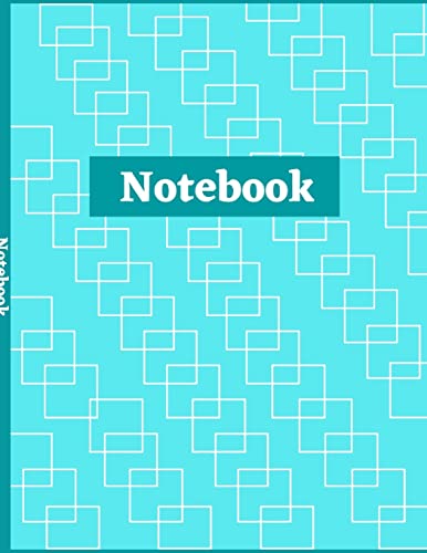 Notebook: Square-Connect Print Design Composition Notebook – College Ruled 100 Pages – Large Size 8.5 x 11