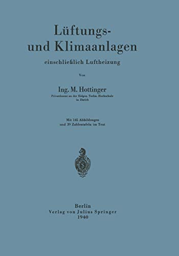 Lüftungs- und Klimaanlagen Einschließlich Luftheizung