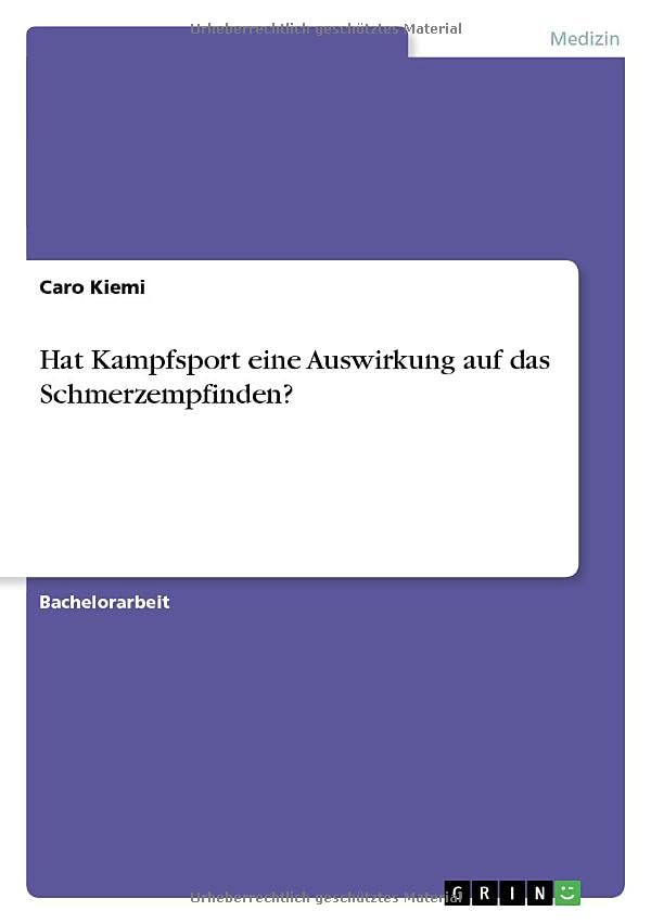 Hat Kampfsport eine Auswirkung auf das Schmerzempfinden?