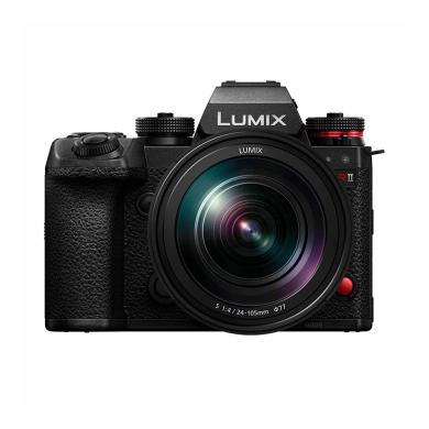 Panasonic Lumix DC-S1R II mit Objektiv Lumix S 24-105mm 4.0 Macro OIS schwarz