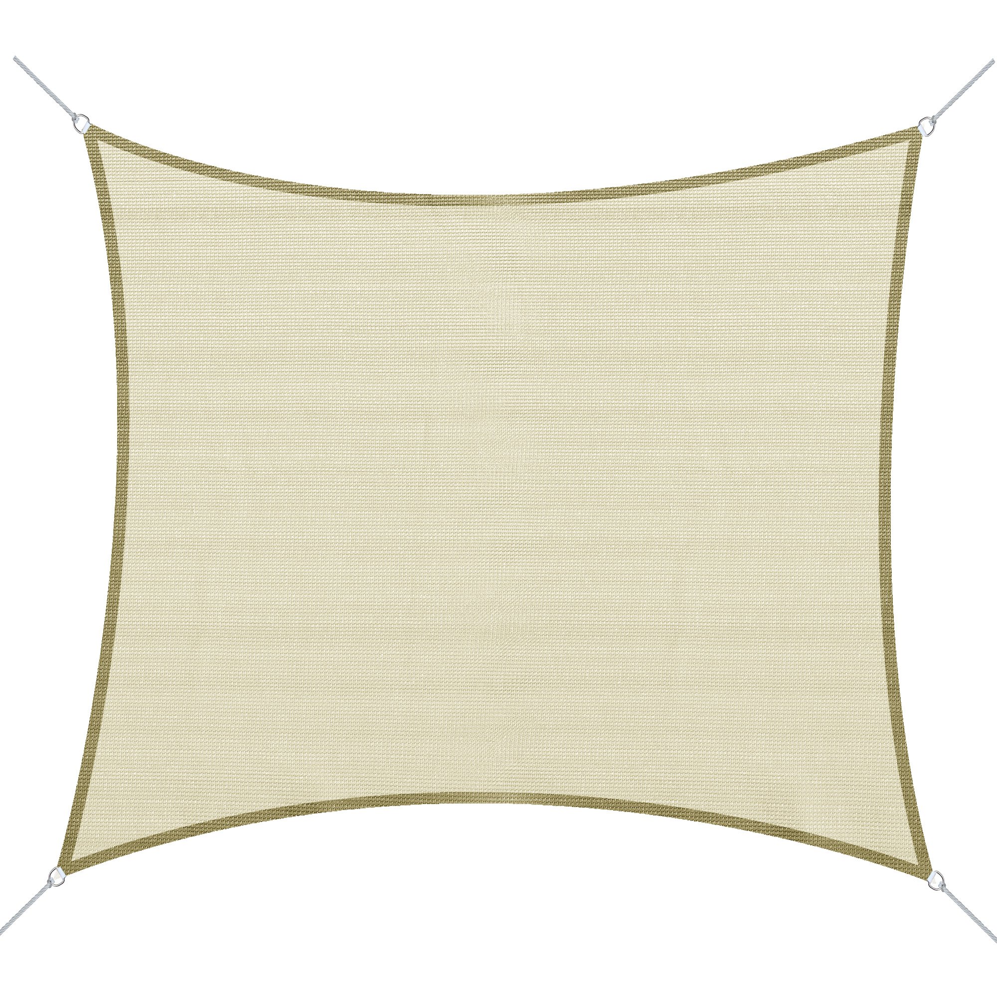 Outsunny Sonnensegel (cream) Sonnendach Sonnenschutz Rechteck 3x4m HDPE   Aosom