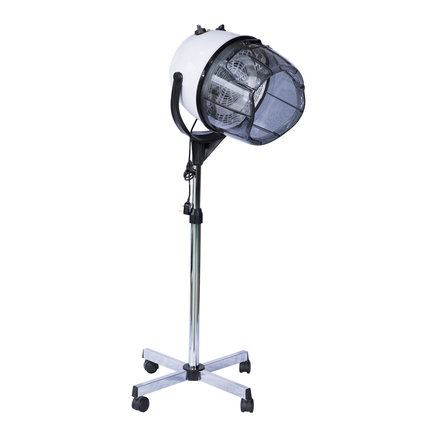 HOMCOM Trockenhaube Haartrockenhaube Haartrockner Haube mit Standfuß Stativ 1180 Watt weiß Aosom