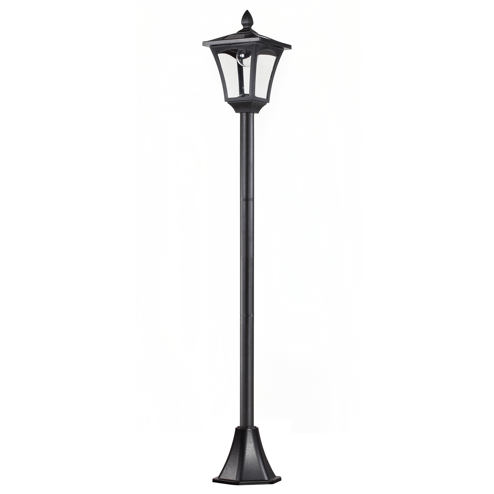Outsunny Solar Gartenlaterne Laterne Wegleuchte mit LED 40 Lumen Schwarz 18 x 18 x 160cm Aosom