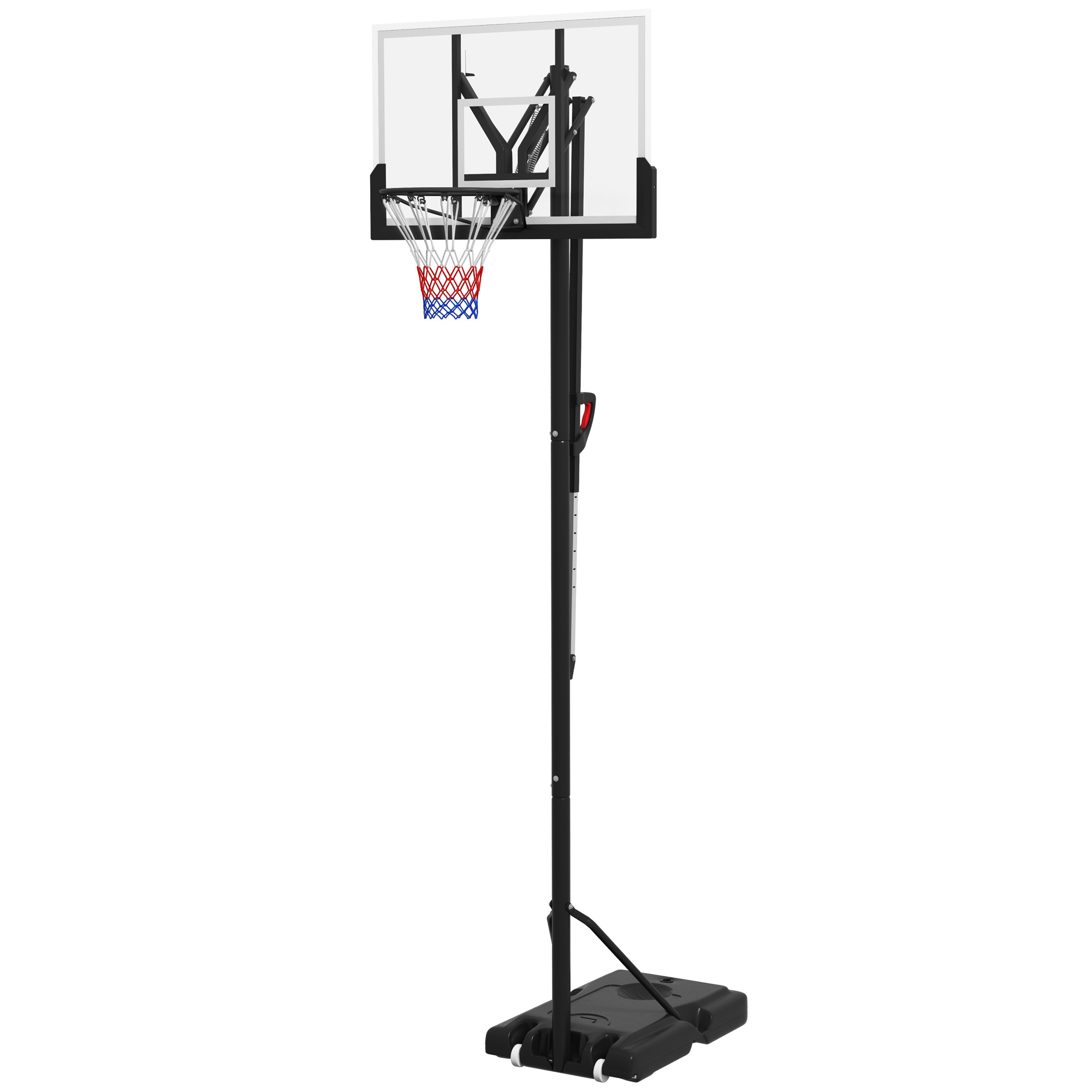 SPORTNOW Basketballkorb höhenverstellbar 295-365 cm mit Ständer und Rollen, Basketballanlage für Outdoor, stabiler Stahl   Aosom.de