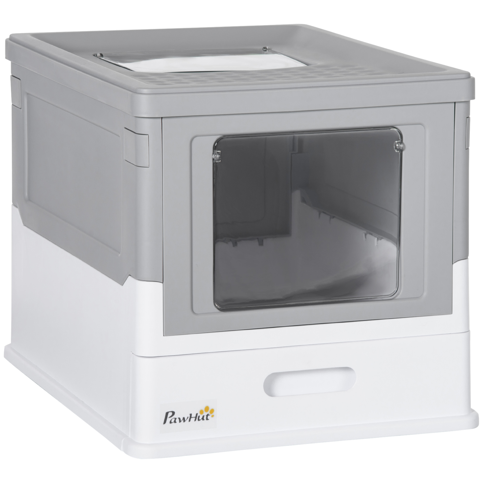 PawHut Katzentoilette, Katzenklo mit Deckel, Katzenhaus mit Bodenschale, Schaufel, Desodorierungsbox, Kunststoff, 47,5 x 35,5 x 36,7 cm   Aosom