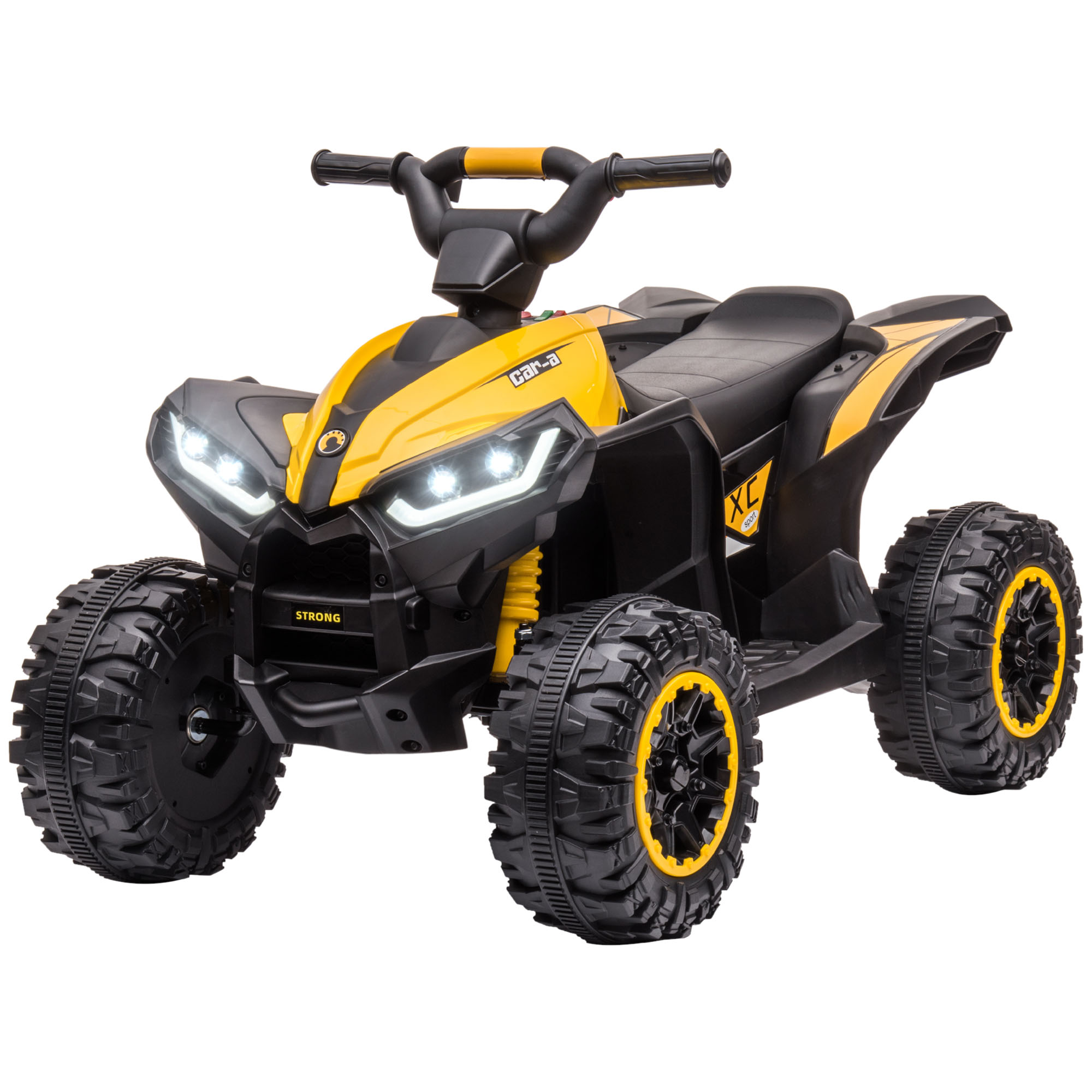 HOMCOM Elektro Quad für Kinder, Kinder Quad mit Vorwärts-, Rückwärtsfunktion, USB-Anschluss, MP3-Musikplayer, Kinderfahrzeug mit 2 Motoren  Aosom