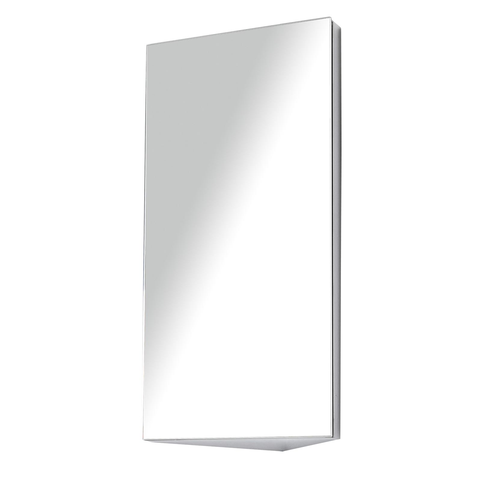 HOMCOM Spiegelschrank Badezimmer Wandtoilette Eckschrank 2 Regale Abmessungen 30 B x 18,4 T x 60 H cm Edelstahl Aosom