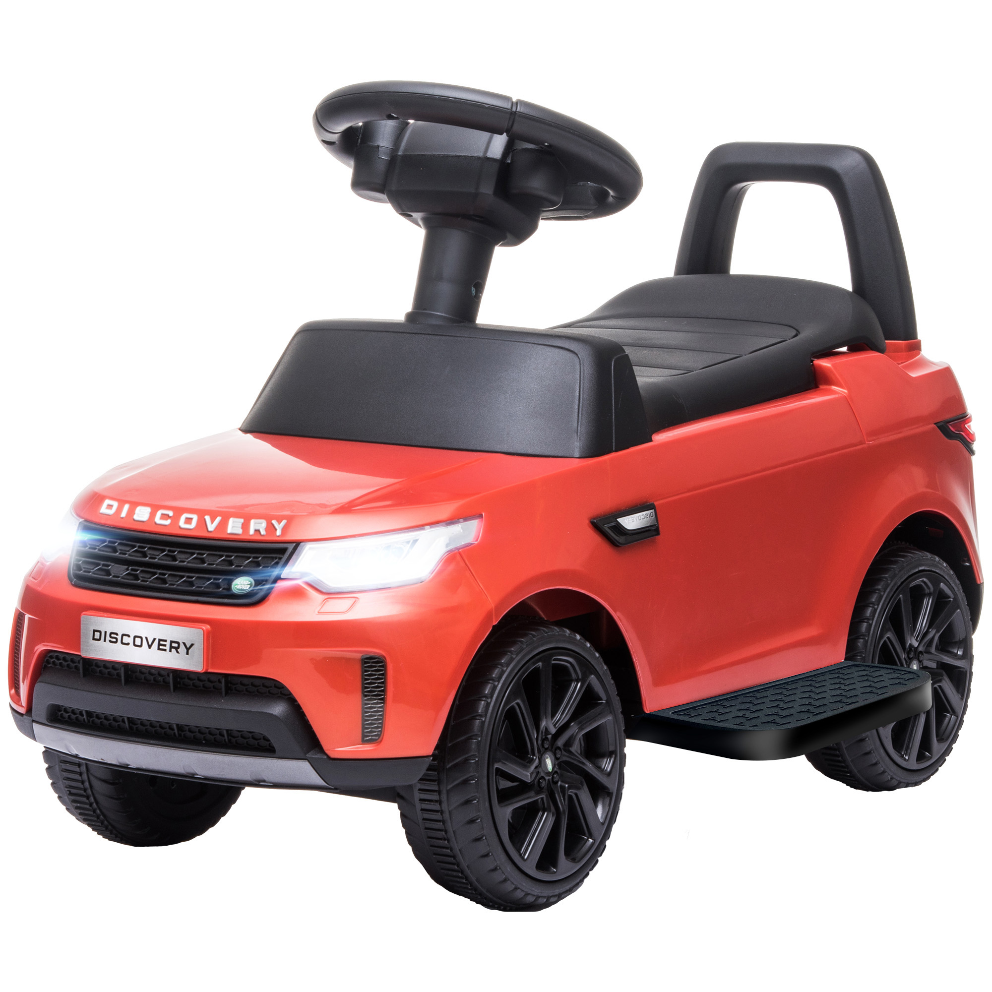 AIYAPLAY Elektroauto für Kinder mit Land Rover Lizenz, 6V Batterieauto, rutschauto für Kinder, mit Scheinwerfern, Hupe und Musik, für 18 bis 60 Monate - rot   Aosom