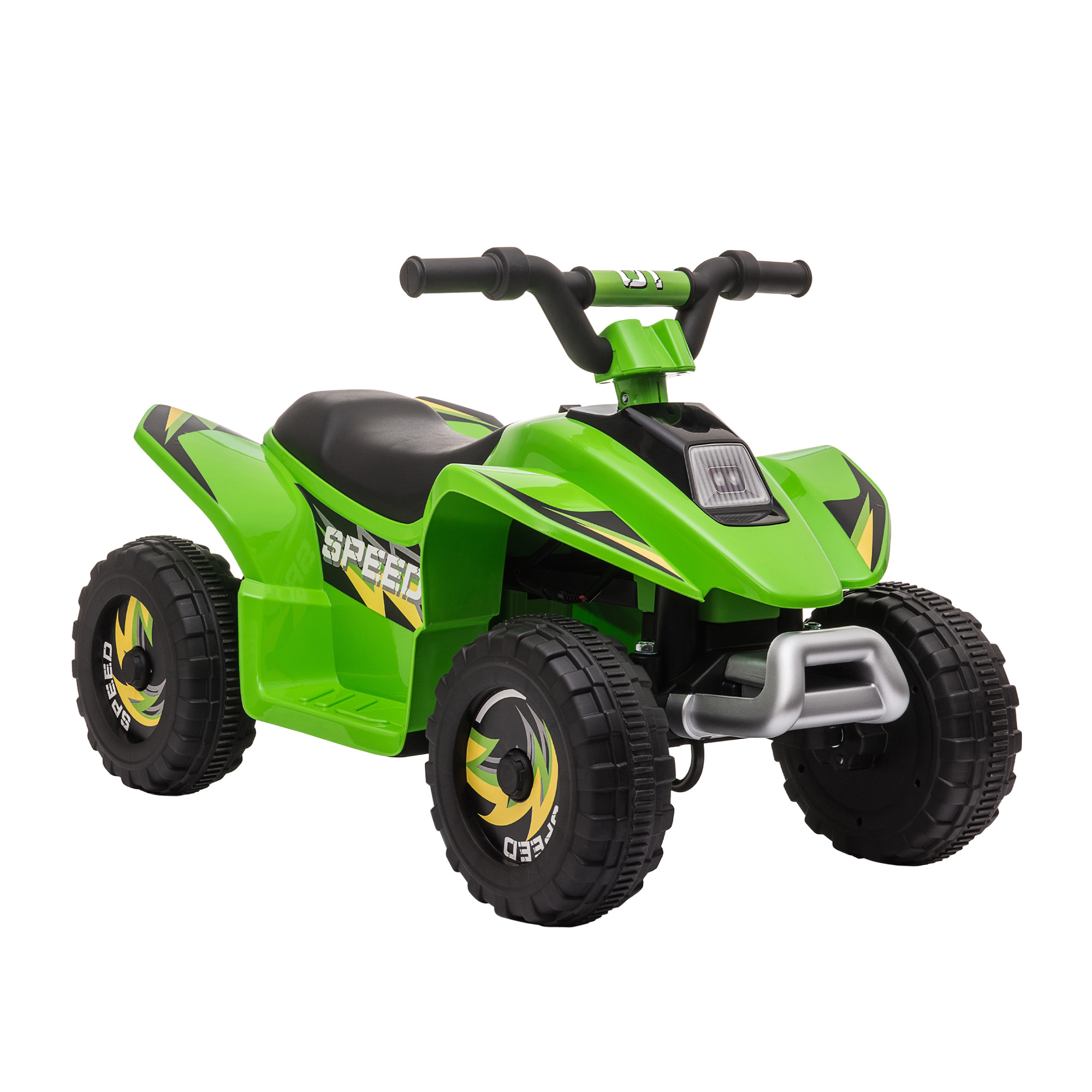 HOMCOM Quad elektrisch für Kinder 18-36 Monate Batterie 6V mit Vorwärts- und Rückwärtsgang max. 20 kg 72 x 40 x 45,5 cm Grün   Aosom