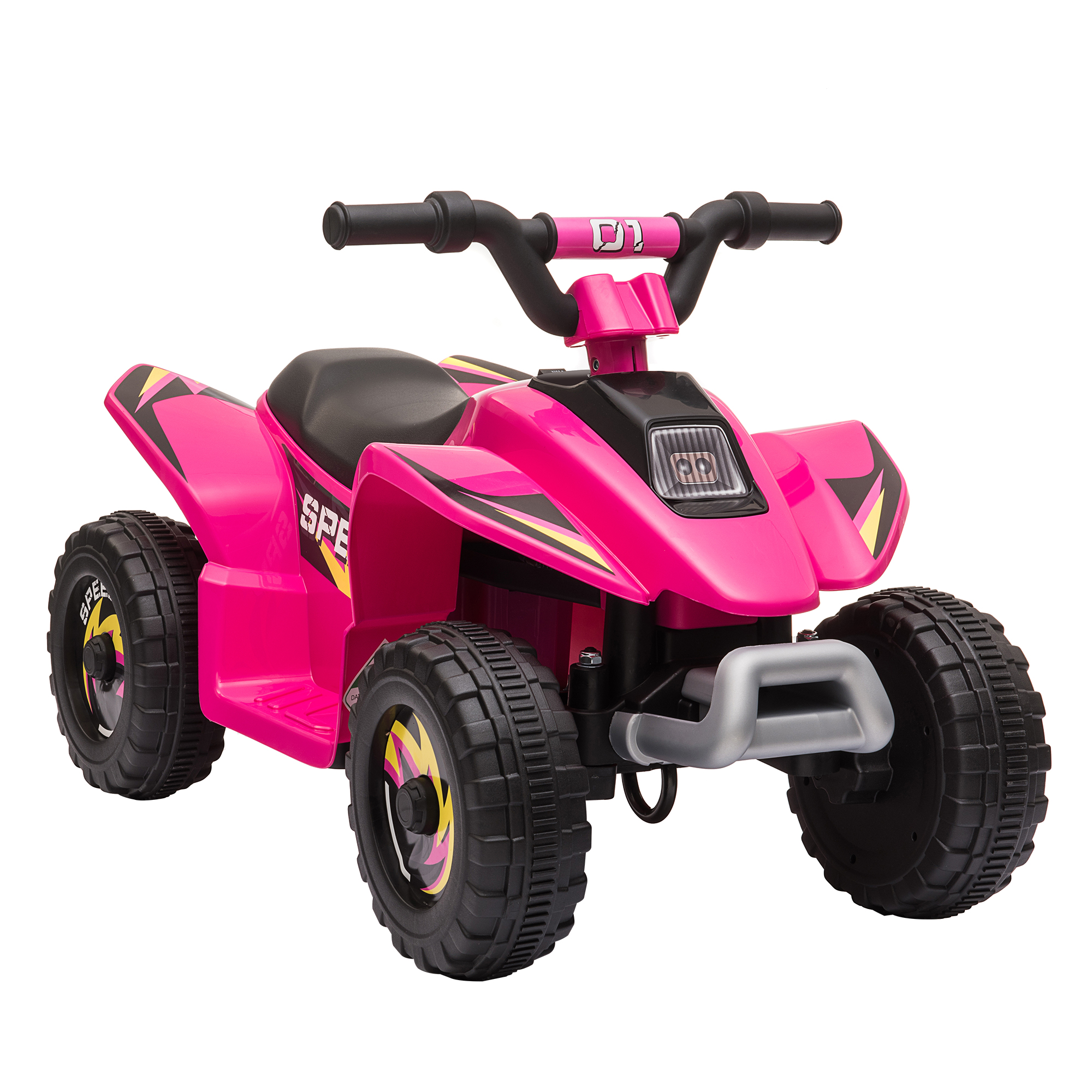 HOMCOM Elektro-Quad für Kinder 18-36 Monate batteriebetriebenes 6V Fahrzeug mit Vorwärts- und Rückwärtsgang max. 20 kg 72 x 40 x 45,5 cm rosa   Aosom