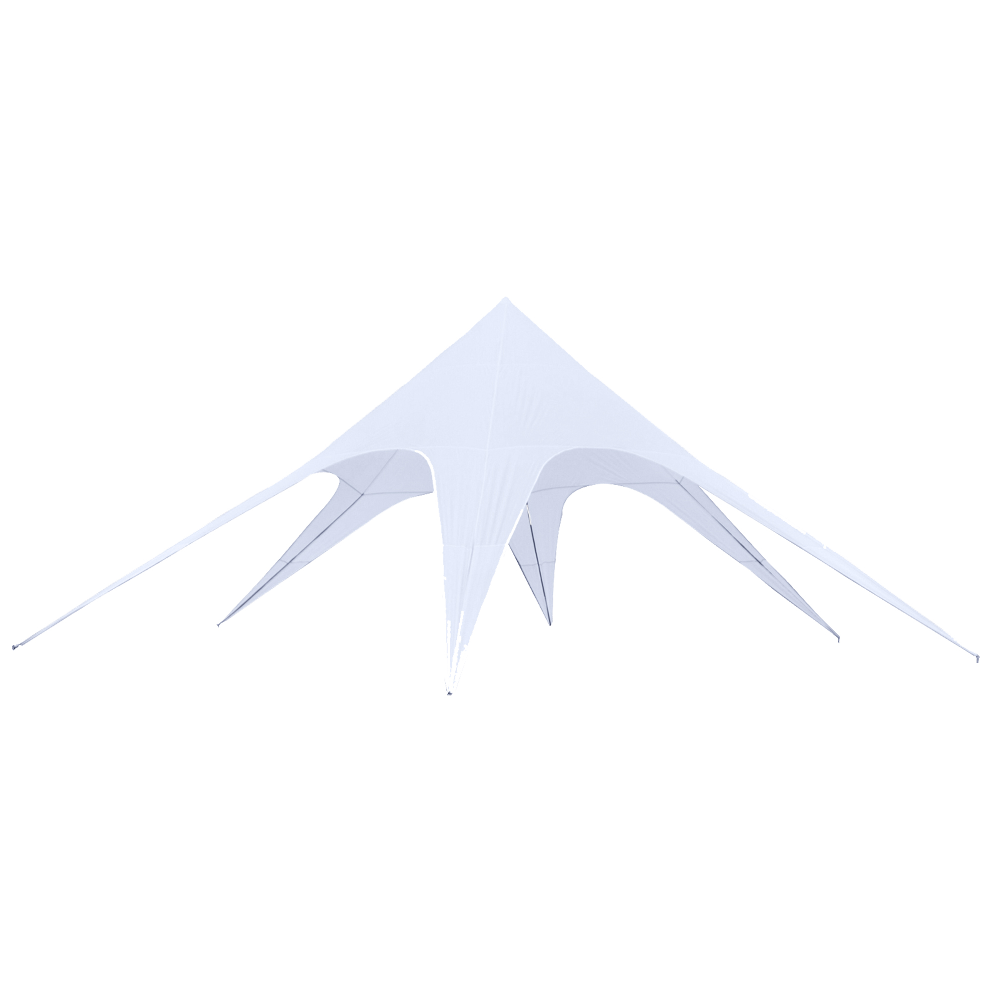 Outsunny XXL Garten Zelt in Sternform Regenschutz Überdachung Camping Zelt 10L x 10l x 4H m Dichtes wasserdichtes 210D-Polyester Hellblau   Aosom