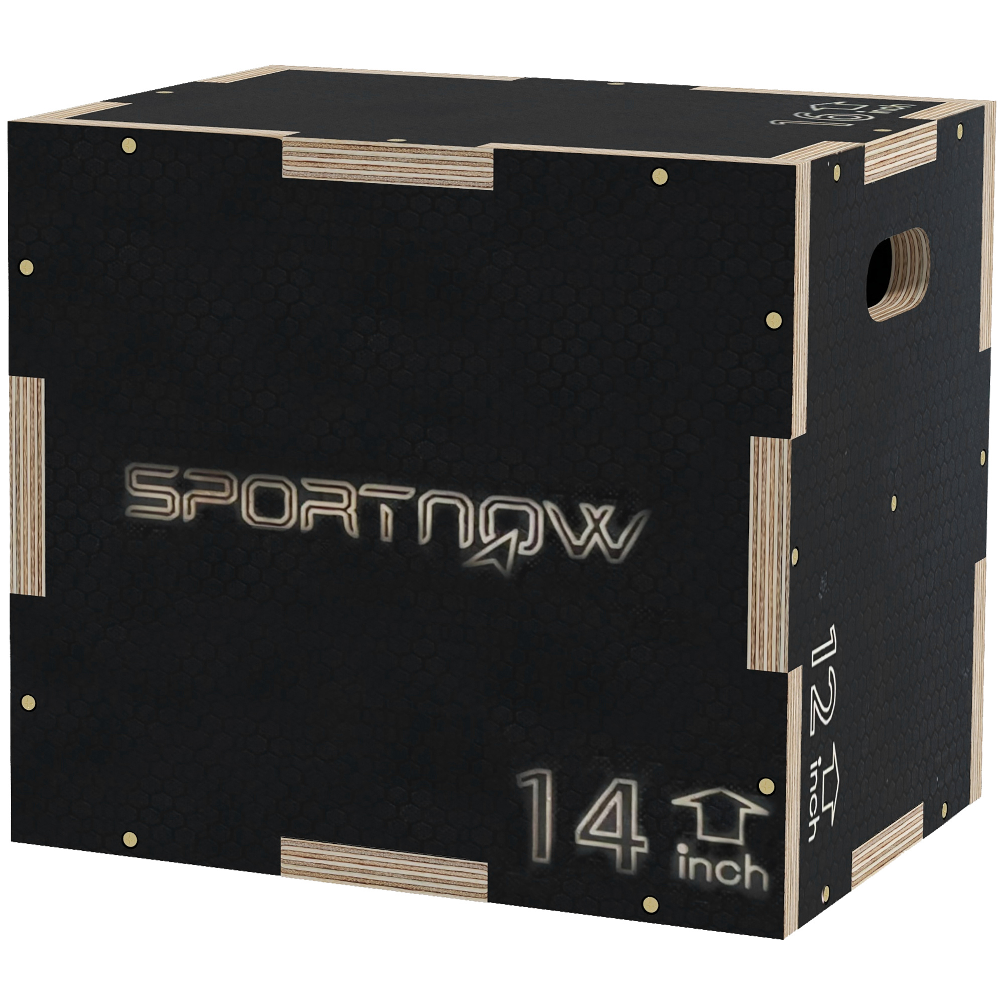 SPORTNOW Box Jump Plyo-Box 3 in 1 Sprungkasten Fitness Plyobox für Boxtraining aus Holz, Höhe 30/35/40 cm, schwarz   Aosom
