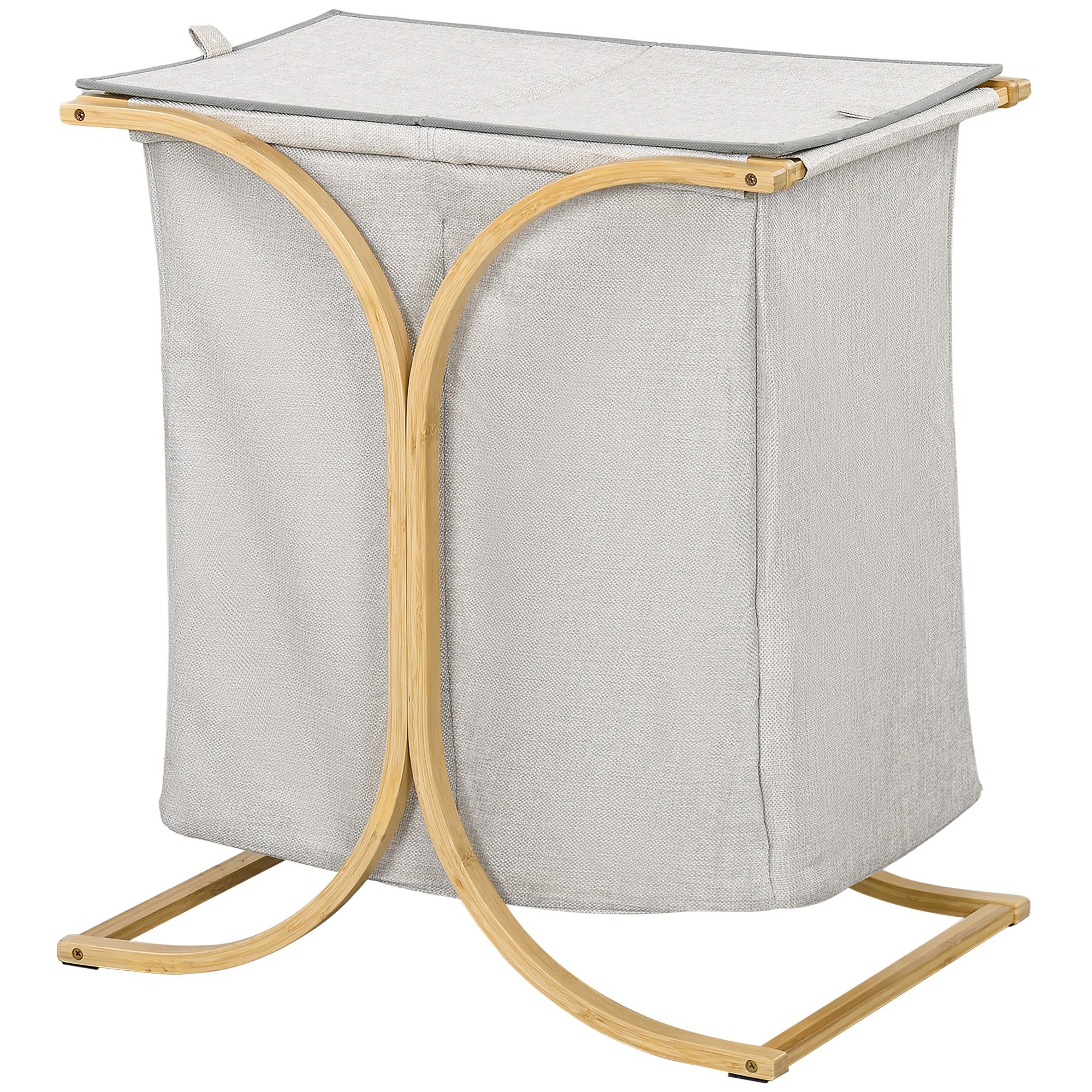 HOMCOM Wäschekorb Wäschekorb Wäschekorb Wäschekorb Wäschekorb Wäschekorb Wäschekorb Wäschekorb Wäschekorb Wäsche - 55L x 40W x 62H cm Dunkelgrau   Aosom