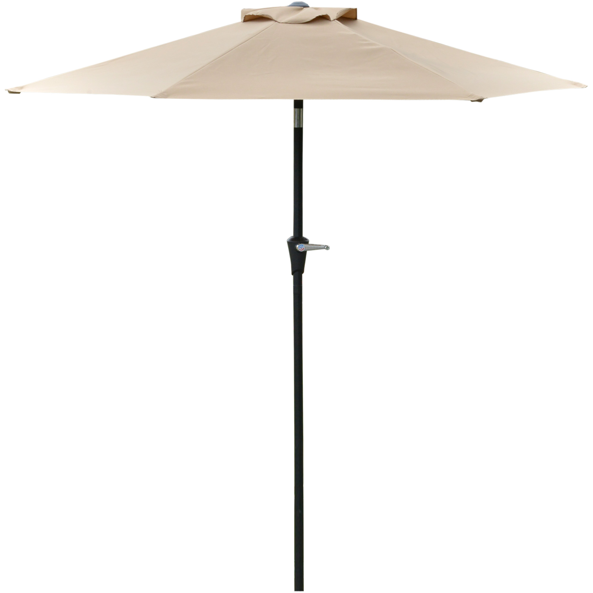 Outsunny Garten Sonnenschirm Neigbarer hexagonaler Sonnenschirm dim. Ø 2,3 x 2,16H m Metall Polyester hohe Dichte Beige   Aosom