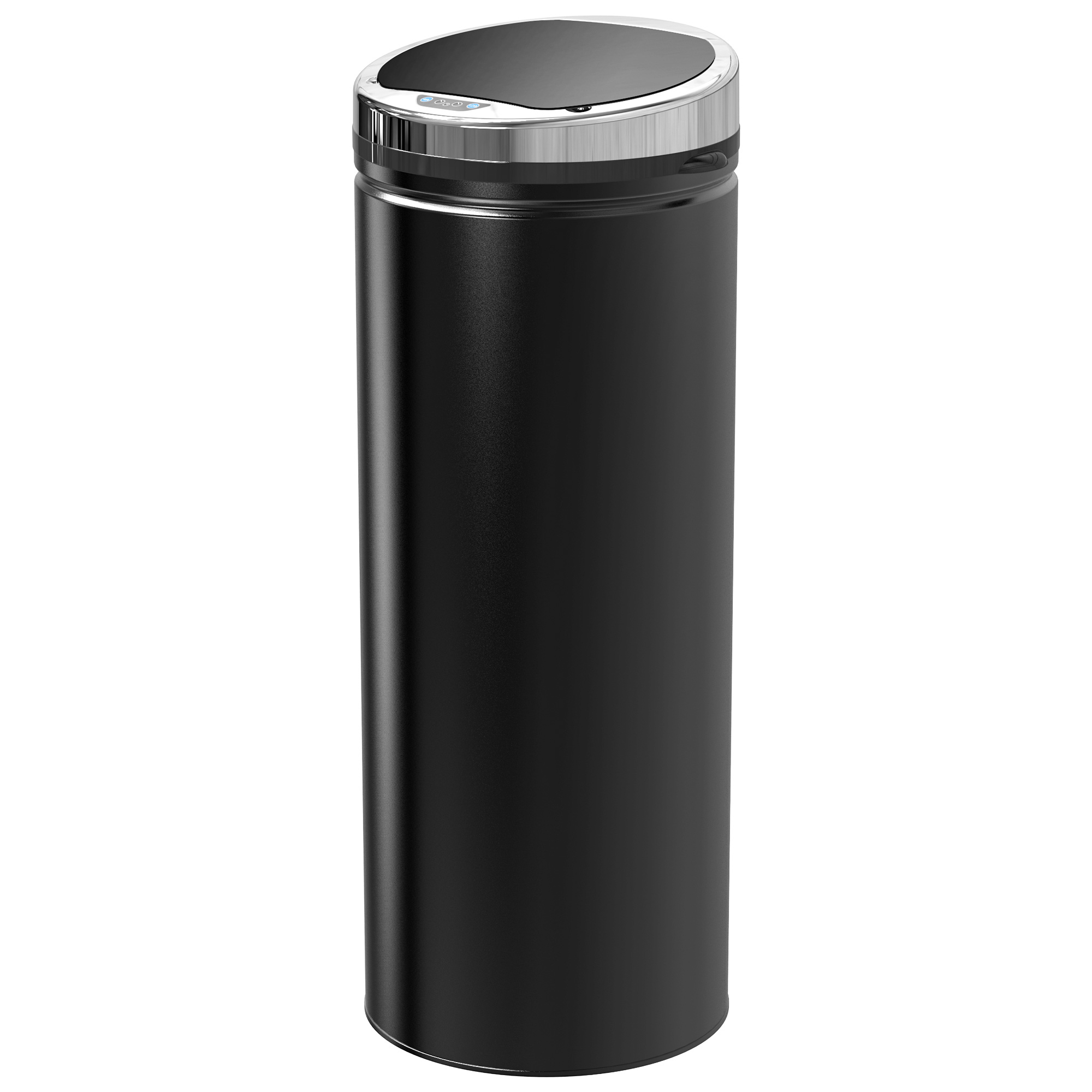 HOMCOM Sensor Mülleimer 50L  Automatischer Abfalleimer, Rostfreier Kücheneimer, Infrarotsensor, Schwarz, Edelstahl  Aosom