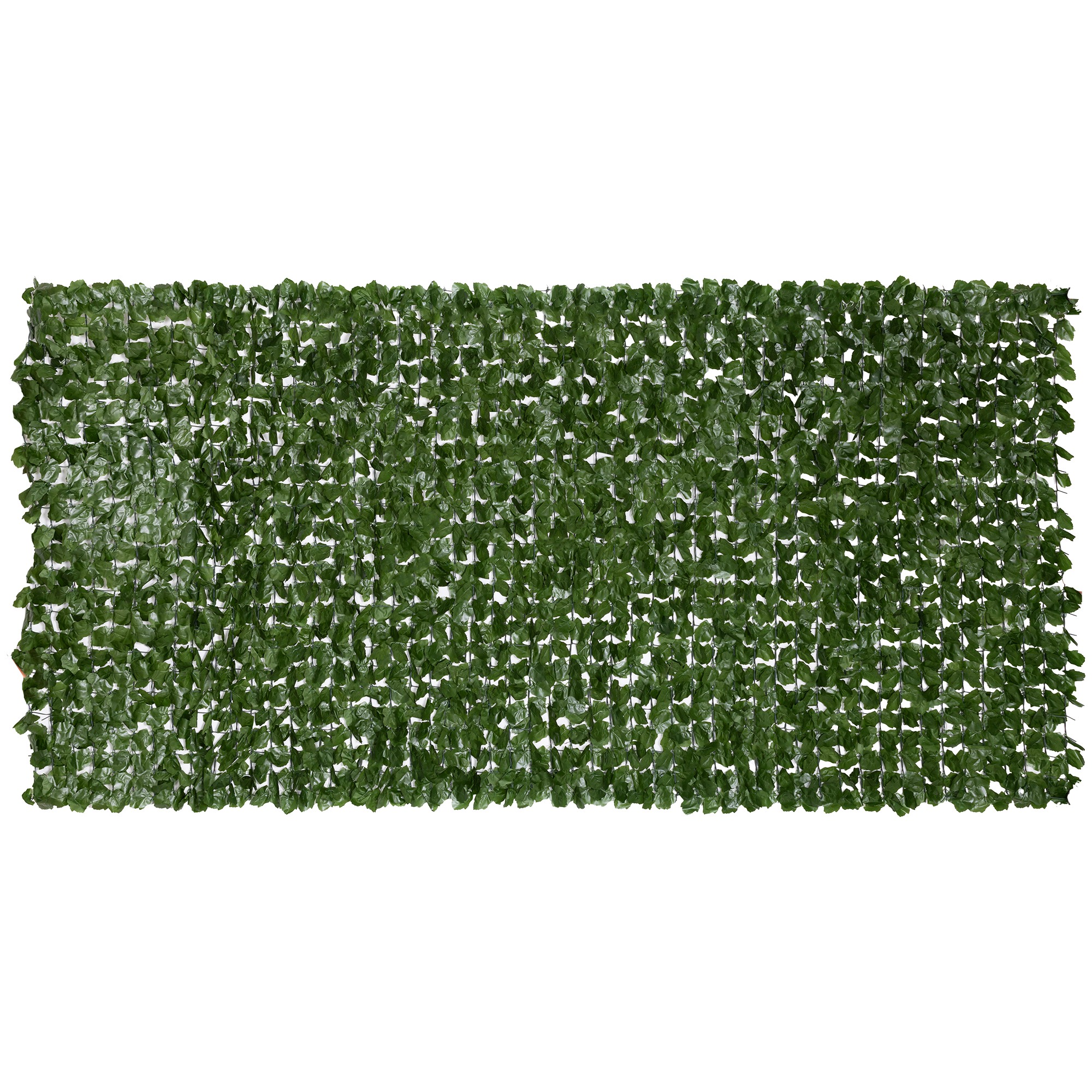 Outsunny Künstliche Efeu Hecke Sichtschutz Dekor Roll 3L x 1,5H m Realistisches Laub Anti-UV Dunkelgrün   Aosom