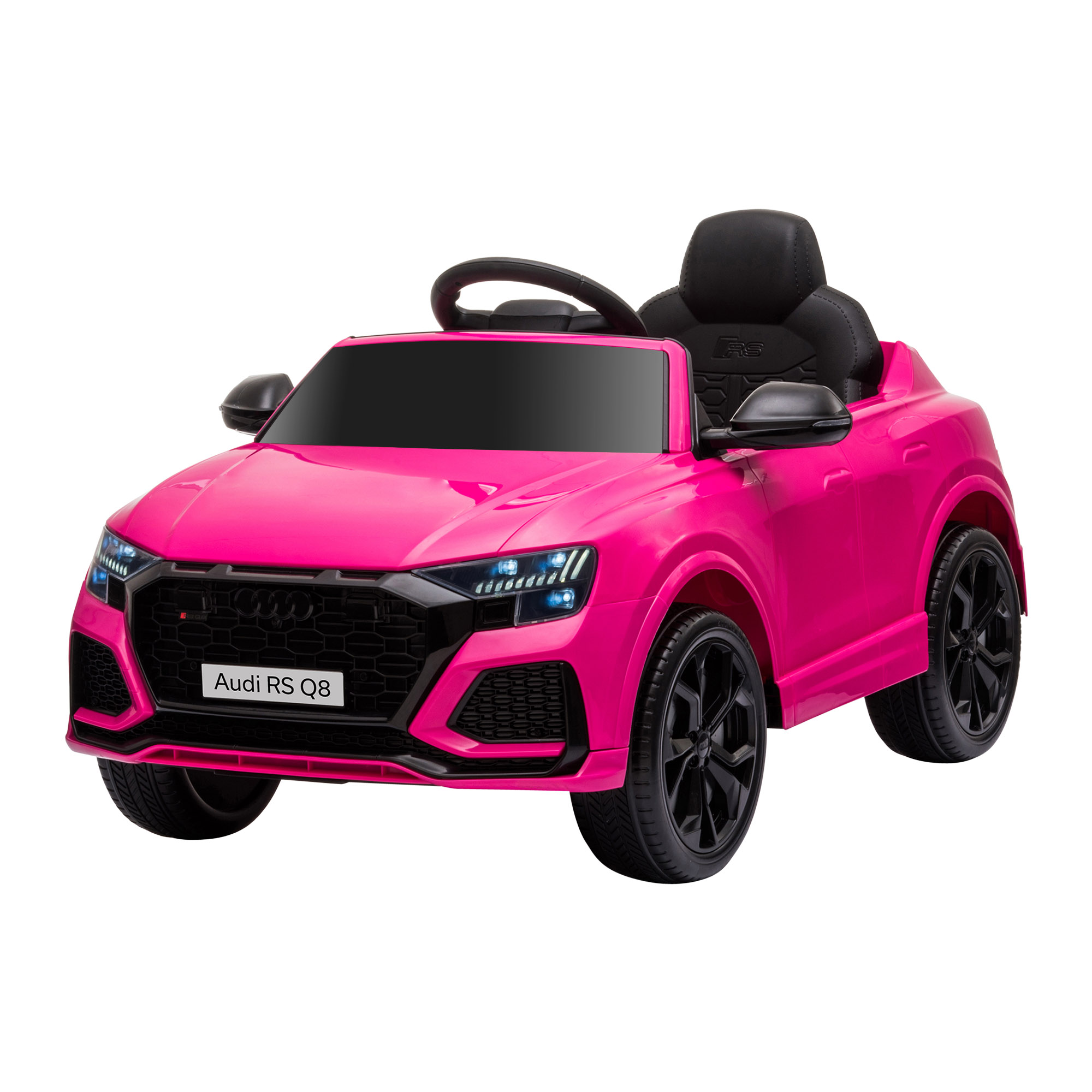 HOMCOM Elektroauto für Kinder mit Audi RS Q8 Lizenz, 6V Batterieauto, elektrisches Fahrzeug mit Fernbedienung, MP3, USB, Musik, Bluetooth, für Kinder von 3-5 Jahren, rosa Aosom