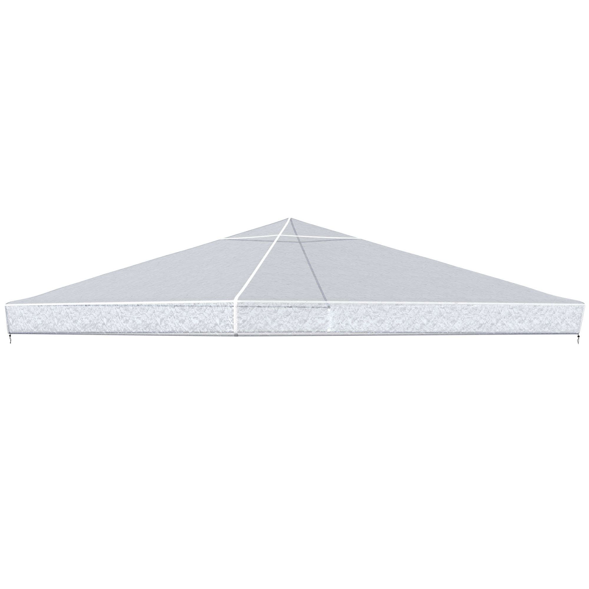 Outsunny Abdeckung Pavillon 3x3m, wasserdicht stabil Winterfest Schutzhaube, Pavillondach Ersatzbezug für Gartenpavillon, Ersatzdach Regenschutz Plane für Gartenzelt, Transparent Aosom