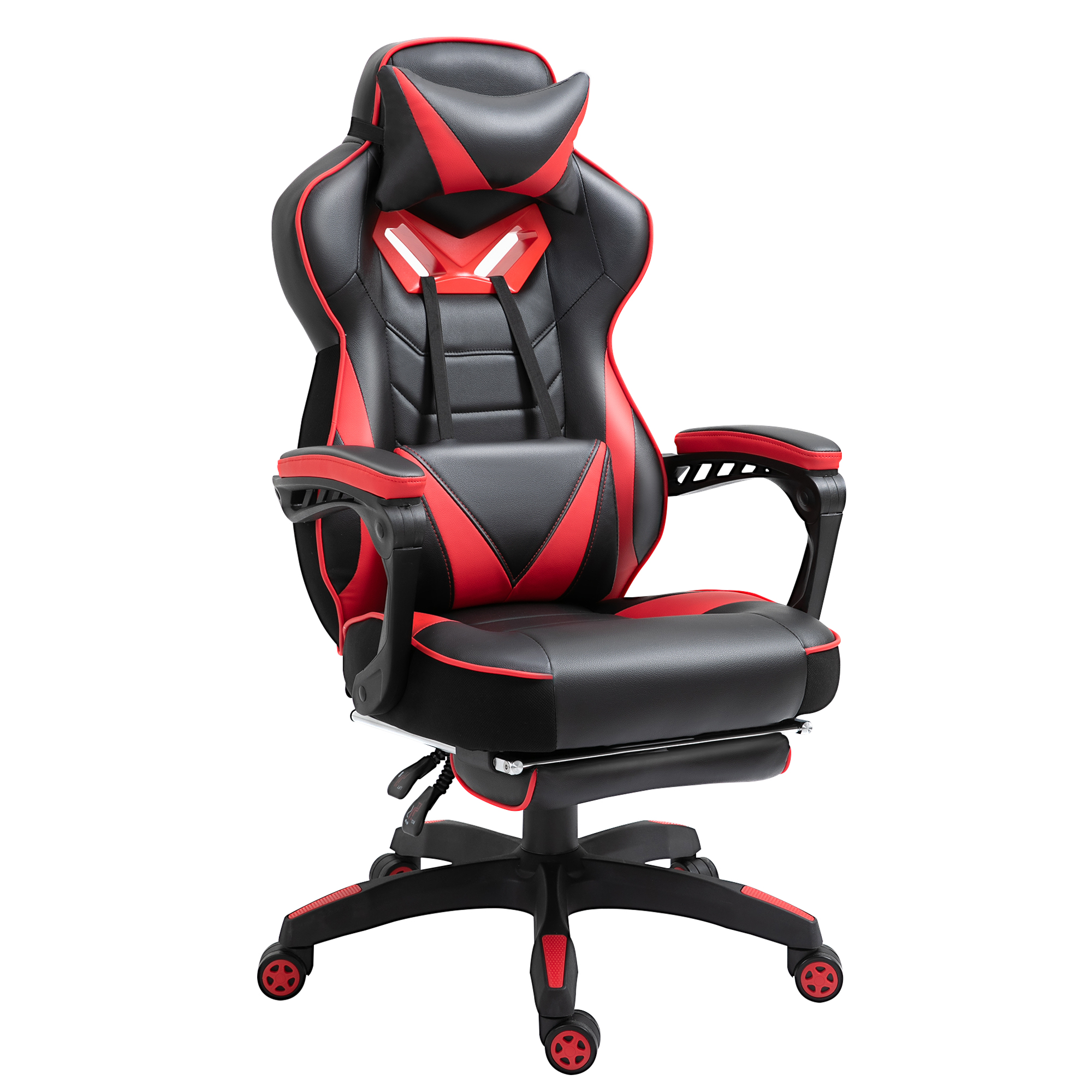 HOMCOM Bürostuhl Gamingstuhl mit Massagefunktion Chefsessel Kunstleder höhenverstellbar Schwarz Blau B68xT69xH108-117cm für Komfort im Home Office   Aosom.de