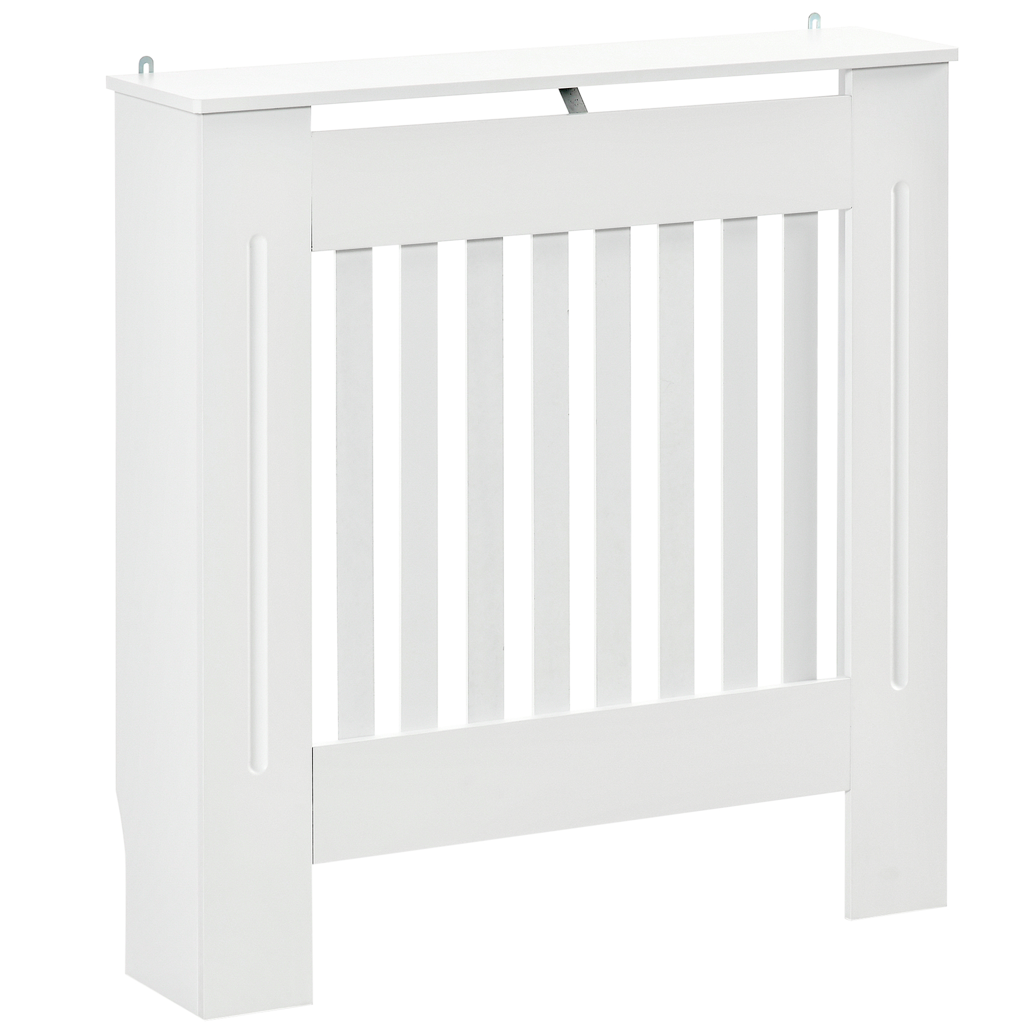 HOMCOM Heizkörperverkleidung Heizungsabdeckung 78x19x81cm MDF Weiß, stilvolle Heizkörperabdeckung für Schlafzimmer & Wohnzimmer   Aosom.de