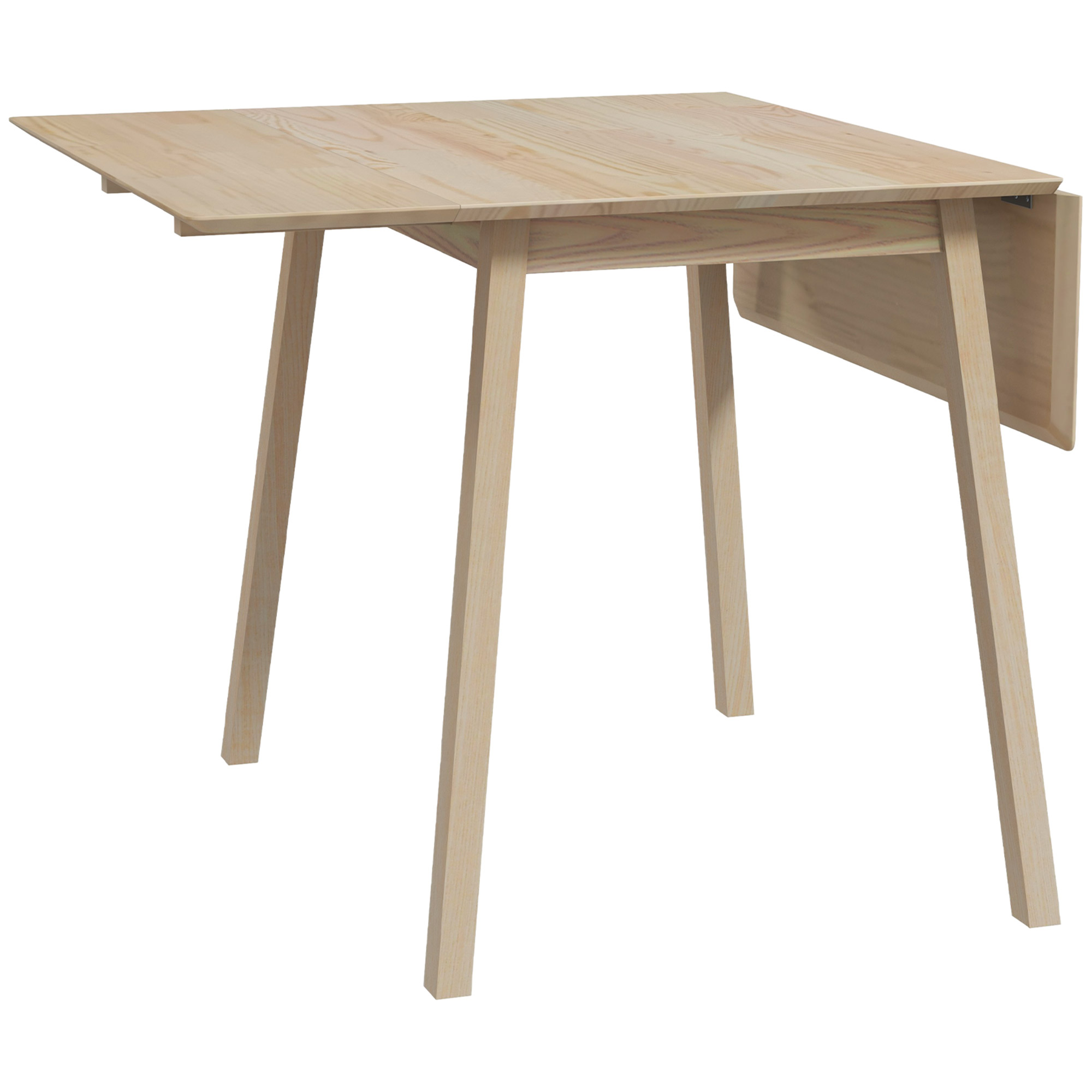 HOMCOM Klappbarer Esstisch Küchentisch für 2-4 Personen aus Holz 110 x 86 x 75 cm ideal für kleine Räume in Natur   Aosom.de