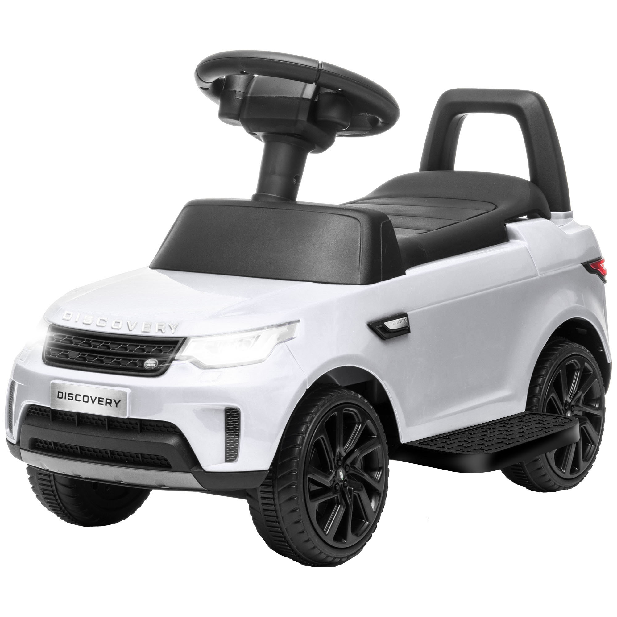 AIYAPLAY Kinder Elektroauto 2 in 1 6V Kinderauto mit Rutschmodus, Musik, Hupe, Elektrofahrzeug mit Scheinwerfer, 3 km/h, für 1,5-5 Jahre Kinder, Weiß   Aosom