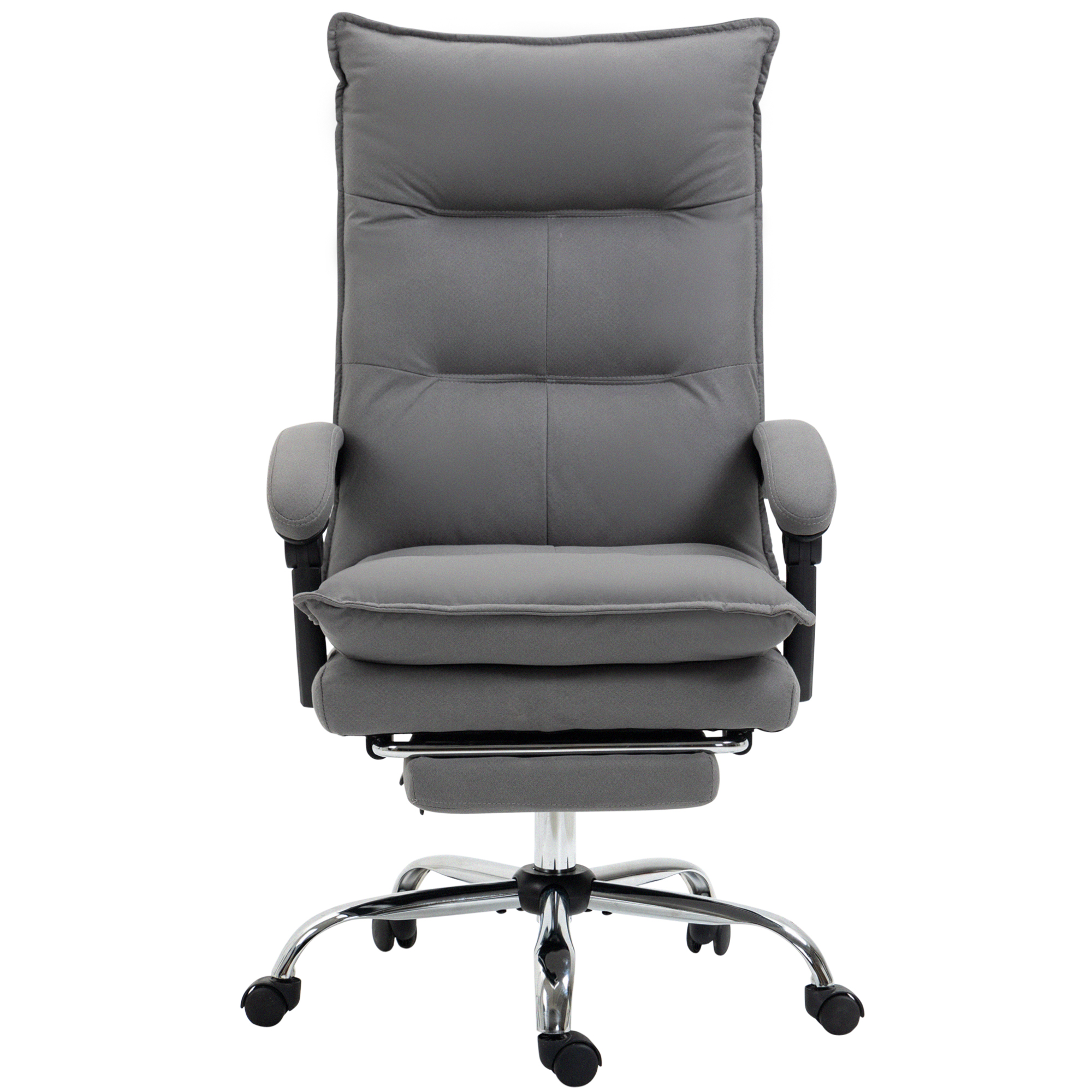 Vinsetto Bürostuhl mit Massagefunktion, höhenverstellbarer Schreibtischstuhl, ergonomischer PC Stuhl in Dunkelgrau für Komfort im Büro   Aosom.de