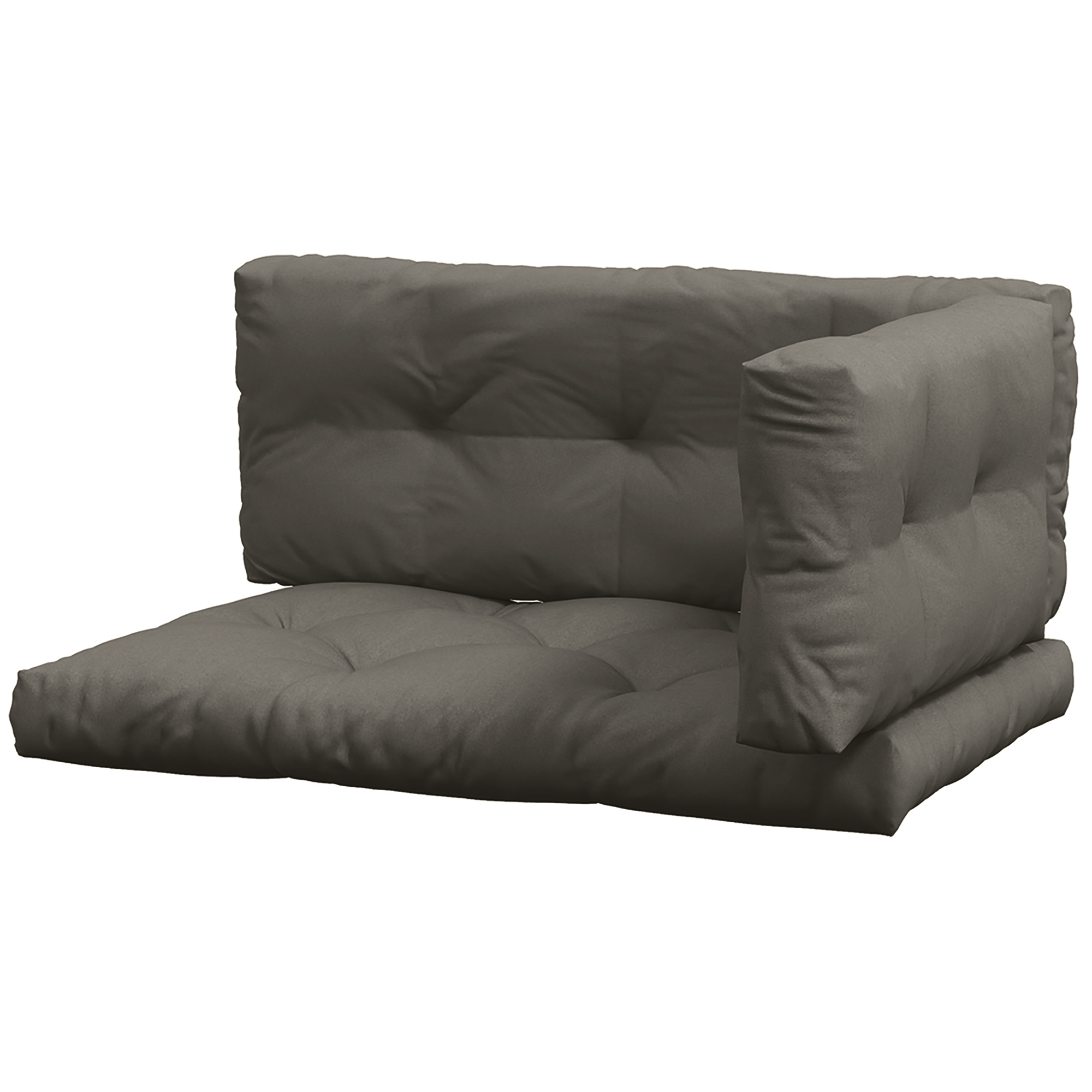 Outsunny 3 Sitzer Palettenkissen 120cm x 80cm x 12cm Bankauflage Sitzkissen mit UV-Schutz Gartenbankauflage wasserabweisend Polsterauflage für Garten, Balkon Dunkelgrau   Aosom