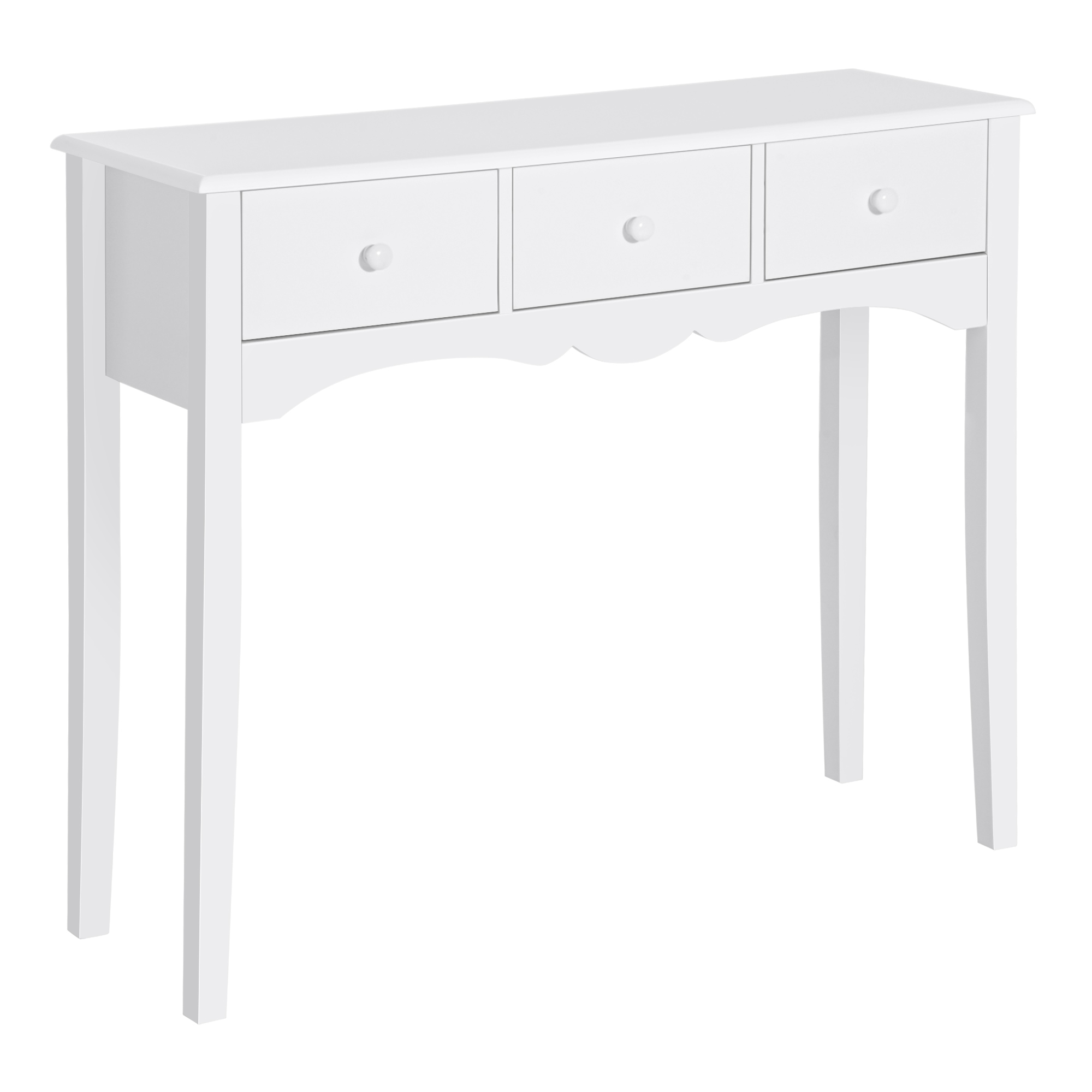 HOMCOM Konsolentisch, Beistelltisch, Dekotisch, Konsole Schubladentisch, MDF, Weiß, 100 x 32 x 85 cm Aosom