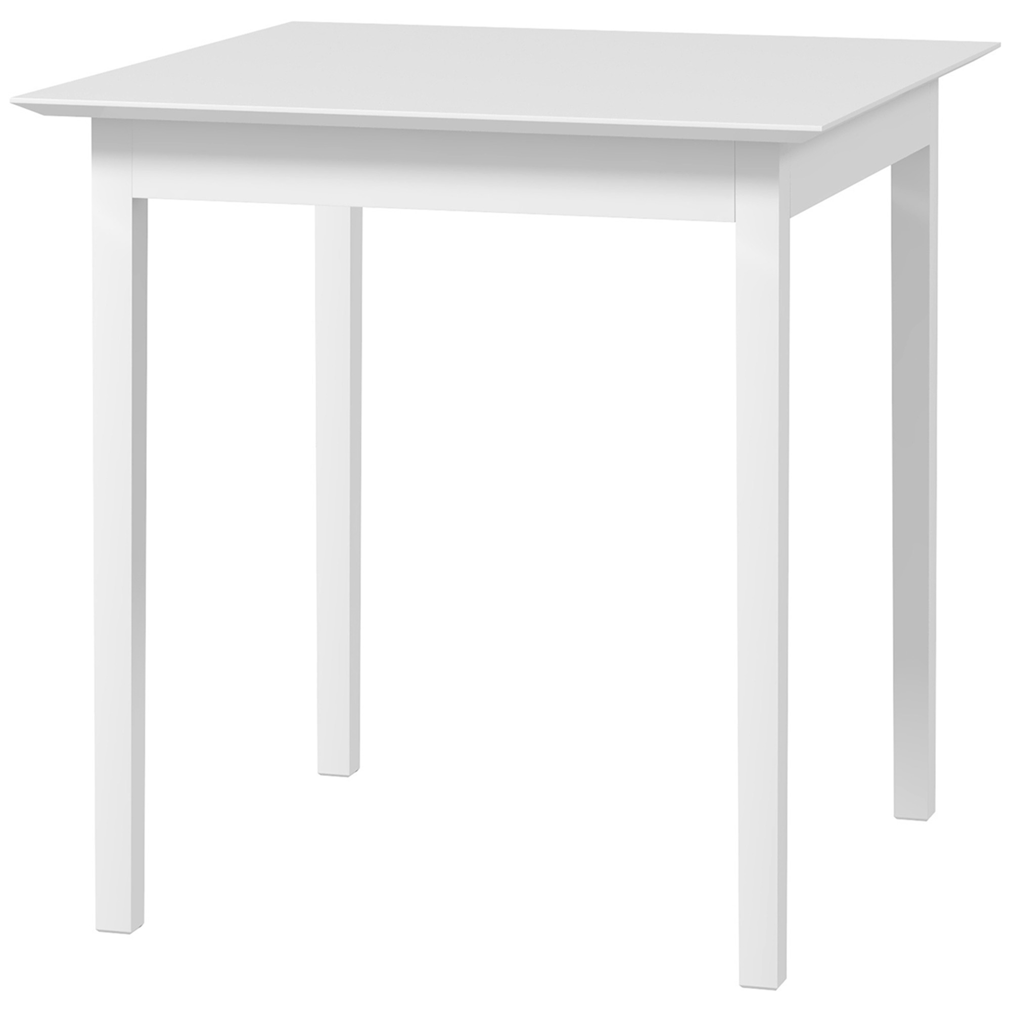 HOMCOM Esstisch Küchentisch quadratisch für 2 Personen aus Holz, 75 x 75 x 76 cm, ideal für Küche und Esszimmer, weiß Aosom.de