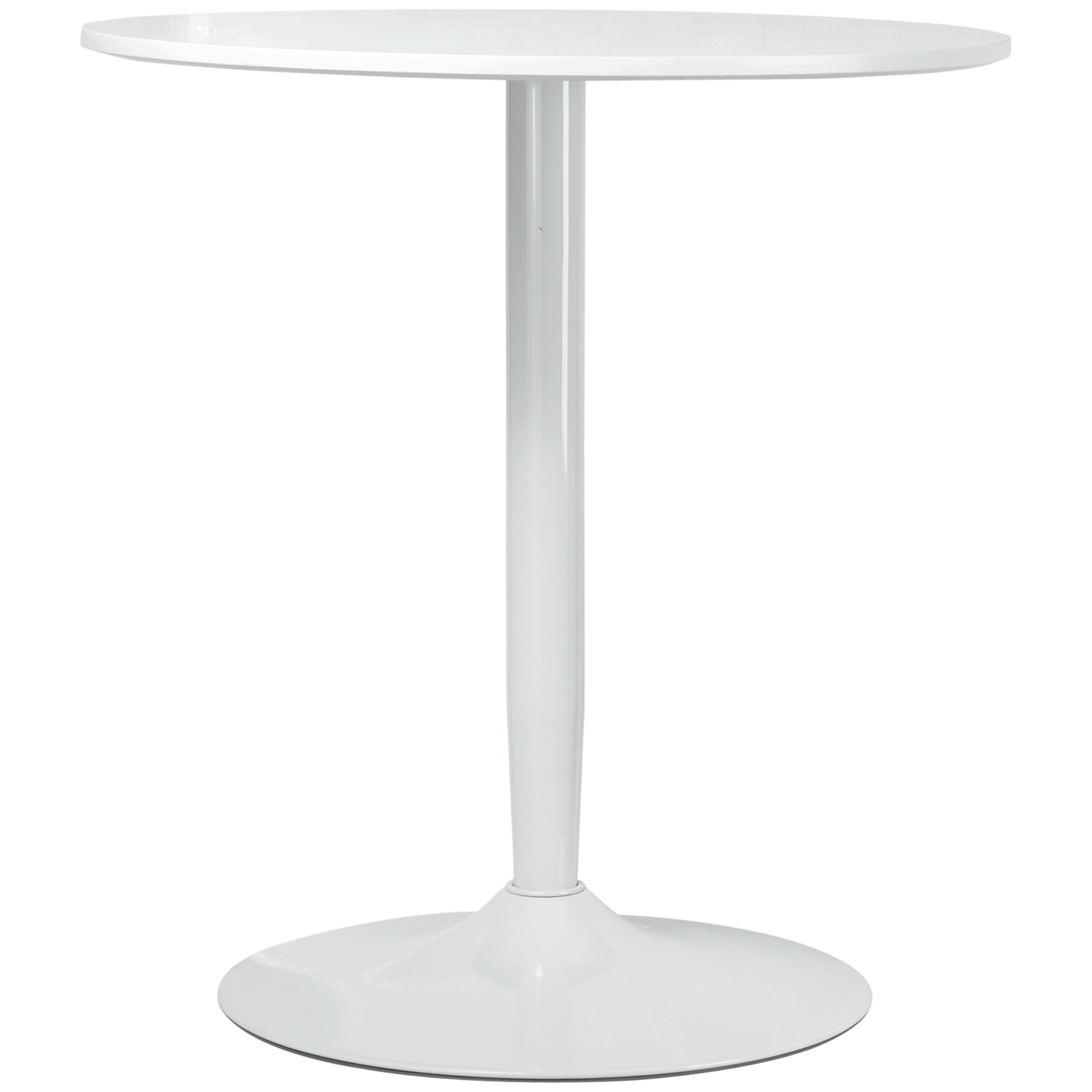HOMCOM Runder Esstisch Ø70 x 75 cm, moderner Küchentisch für 2 Personen, Säulentisch mit Stahlbein und rutschfester Fußauflage Aosom.de