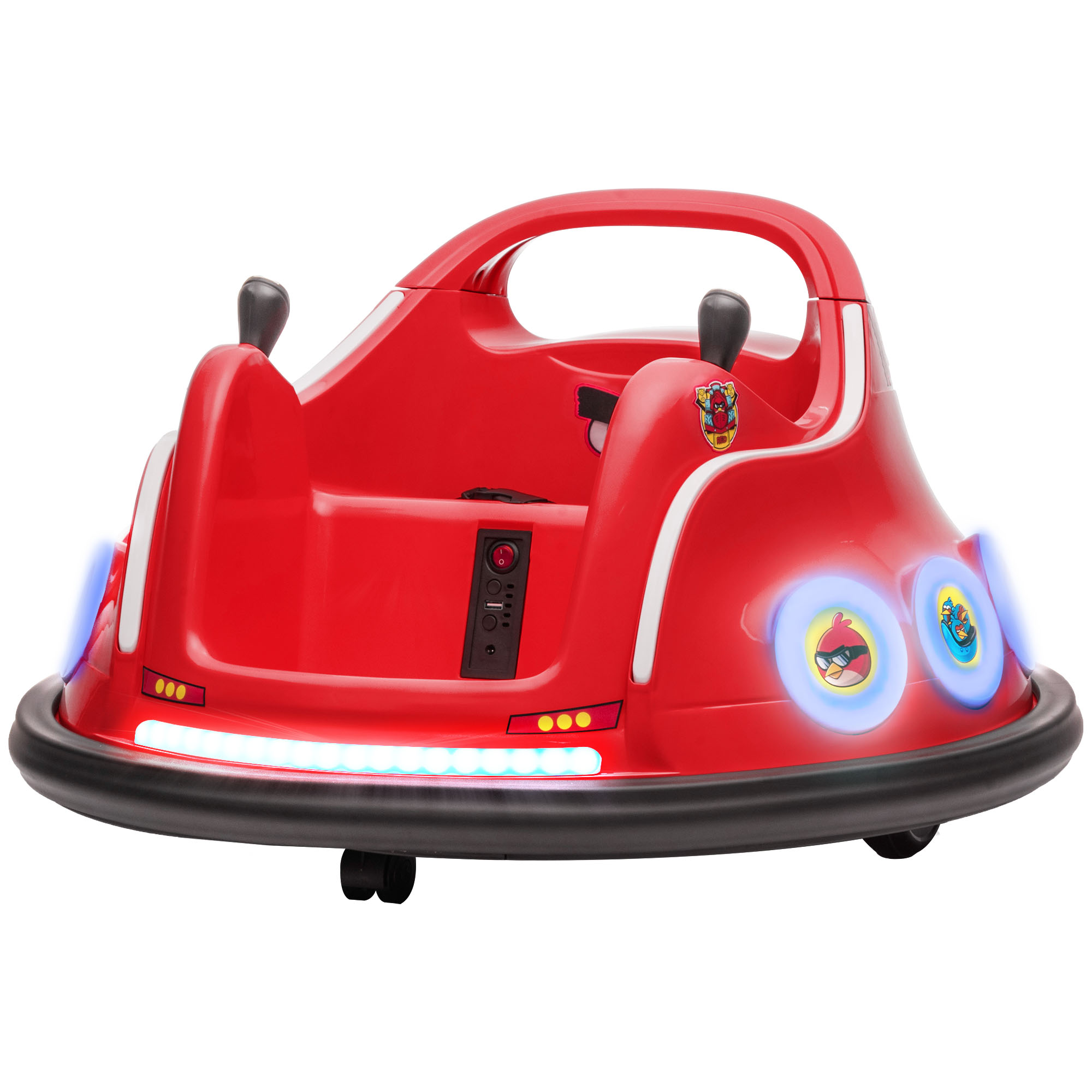 AIYAPLAY 12V Kinder Autoscooter mit 2,4 G Fernbedienung, Elektro Bumper mit Musik und Lichtern, 1,5-3 km/h, Kinder Elektroauto mit 360°-Drehung, für Kinder 3-5 Jahre, Rot   Aosom