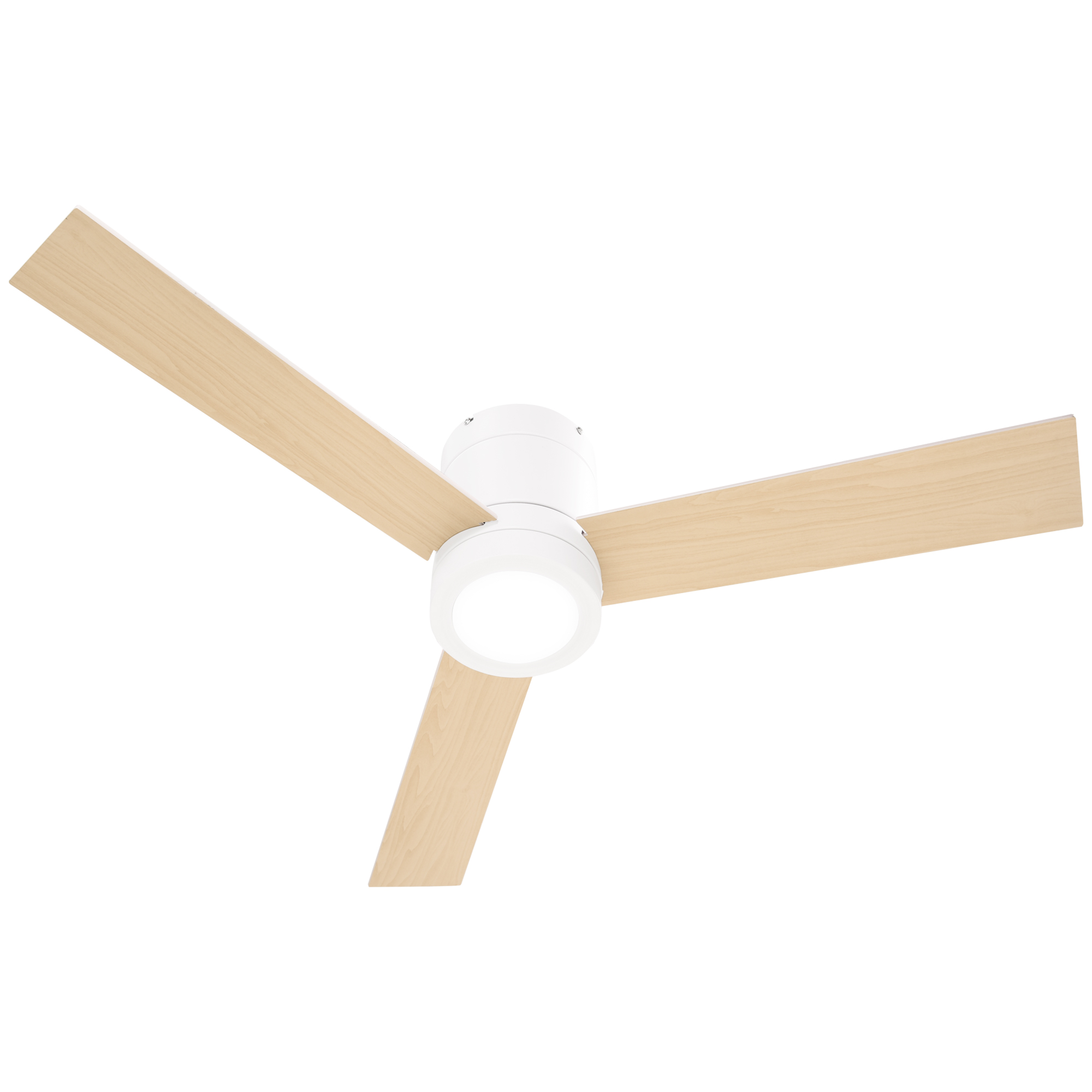 HOMCOM Deckenventilator mit Beleuchtung, Fernbedienung, 48 W Deckenleuchte mit Ventilator, 112 cm leise dimmbar Deckenlampe mit Timer, 3 Geschwindigkeiten, für Wohn-, Schlaf- und Esszimmer, Weiß Aosom