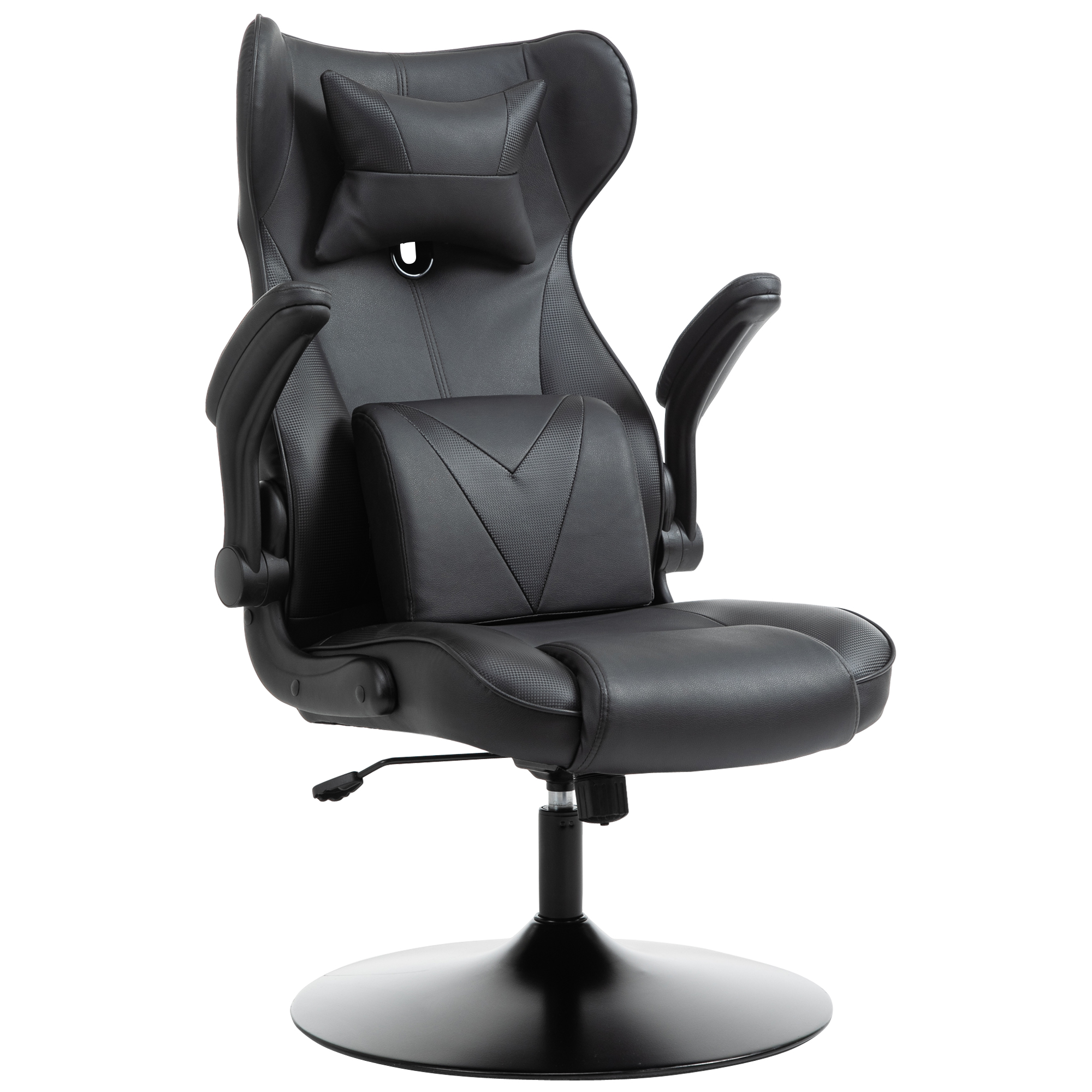 Vinsetto Bürostuhl Gamingstuhl ergonomisch höhenverstellbar mit Wippenfunktion gepolsterter Sitz in Schwarz für Büro & Homeoffice   Aosom.de