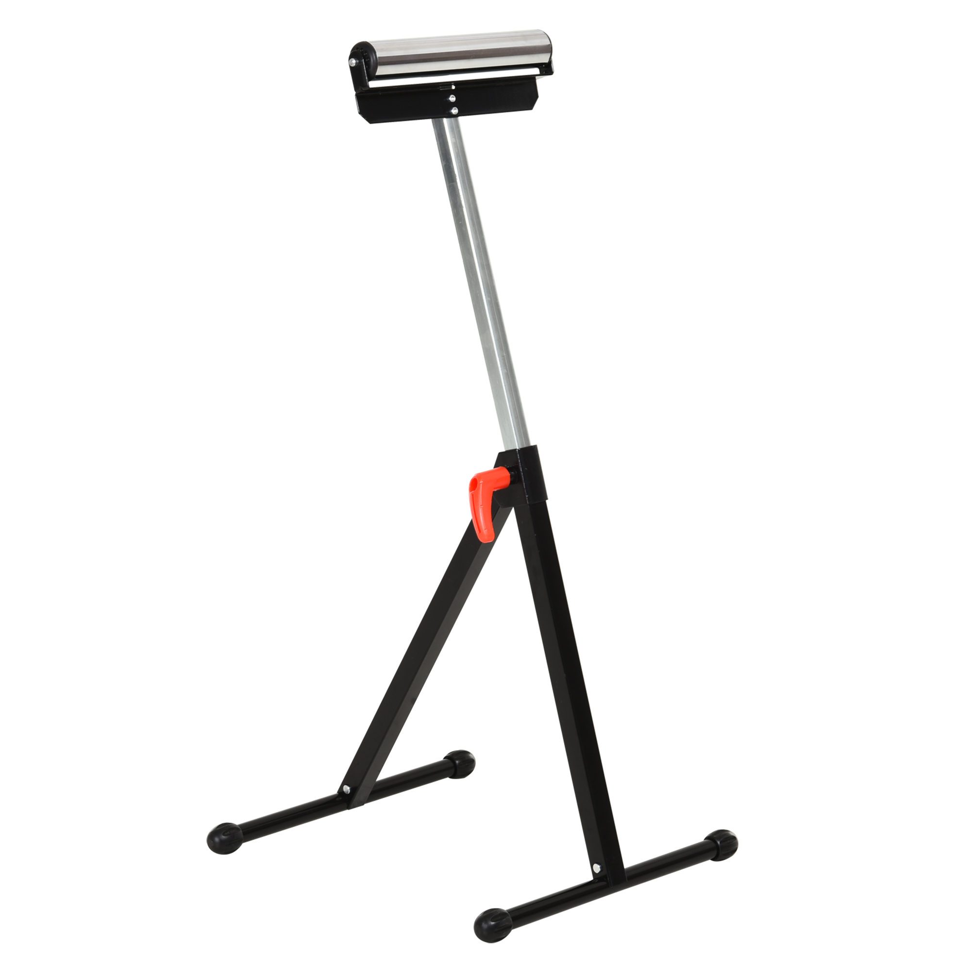 HOMCOM Rollenbock Höhenverstellbarer Stützbock bis 90kg belastbar Metall Schwarz 44x50x68-110cm für Werkstatt & Heimwerkprojekte   Aosom.de