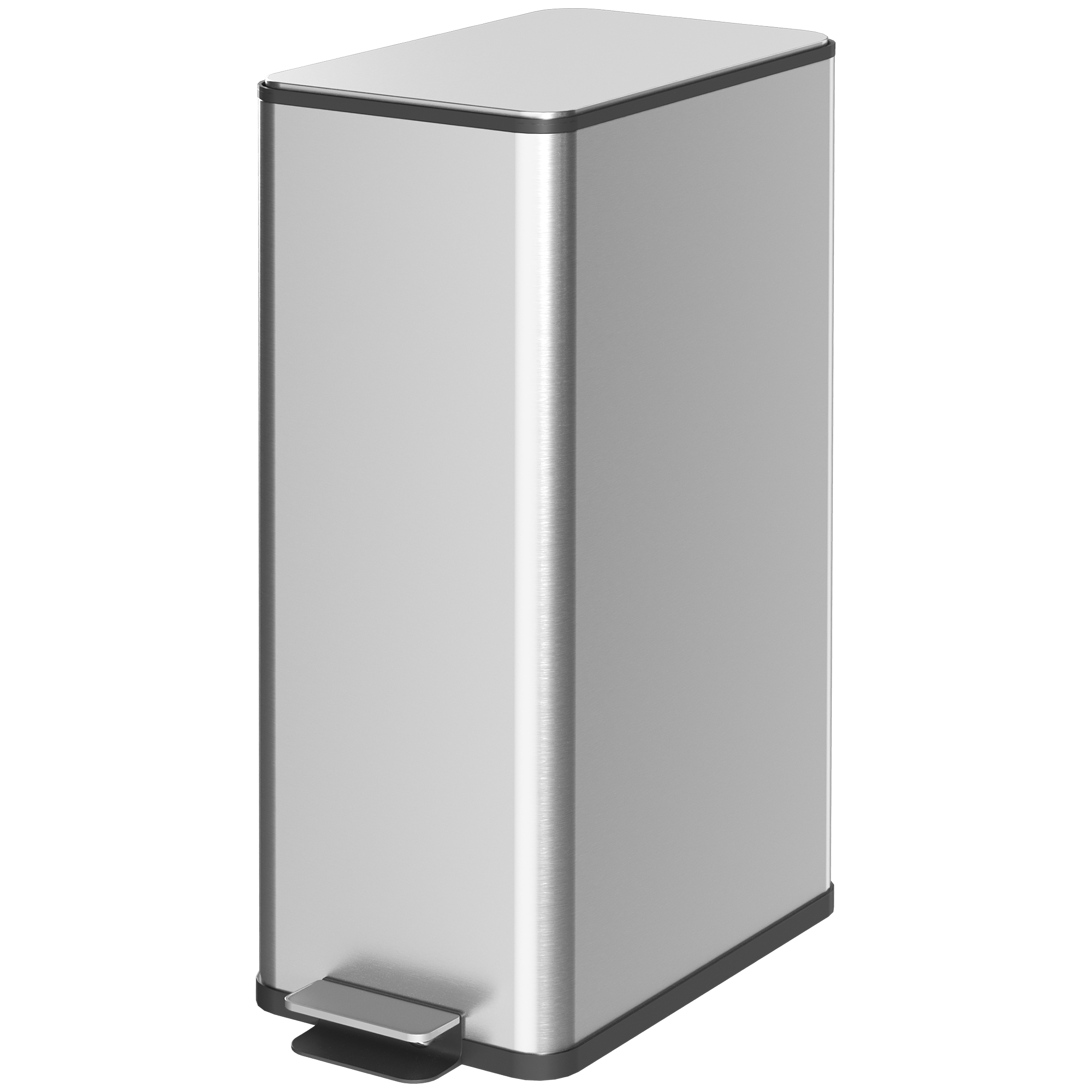 HOMCOM Mülleimer 20L Treteimer Edelstahl mit Deckel und Fußpedal, Kosmetikeimer mit Inneneimer für Wohnzimmer und Büro, 21,5 x 37,2 x 57 cm   Aosom.de