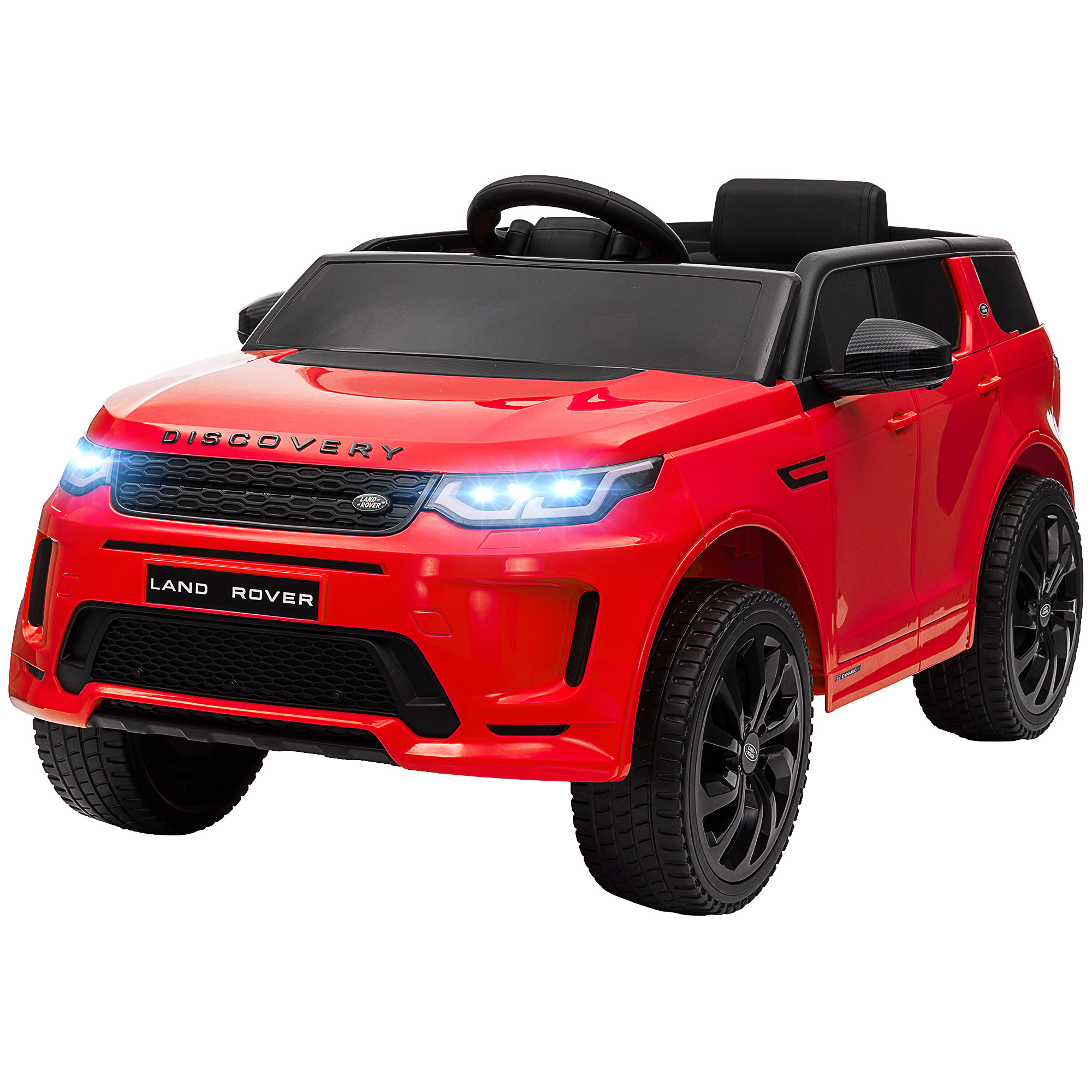 AIYAPLAY Kinder Elektroauto 12V Kinderauto mit 2,4G Fernbedienung, Musik, Hupe, Elektrofahrzeug mit LED-Lichtern, USB/MP3-Anschluss, 3-5 km/h, für Kinder 3-6 Jahre, Rot   Aosom