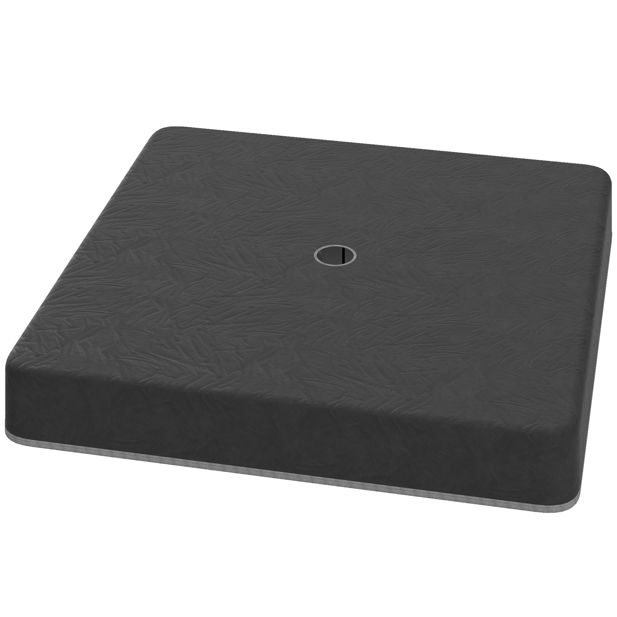 Outsunny Sonnenschirmständer 4-teilig Wasserdicht Schirmgewicht, Schirmständer für Ampelschirm, Bodenkreuz befüllbar mit Sand 80 kg, Ampelschirmständer Gewichte Sonnenschirmfuß Kunststoff Schwarz   Aosom