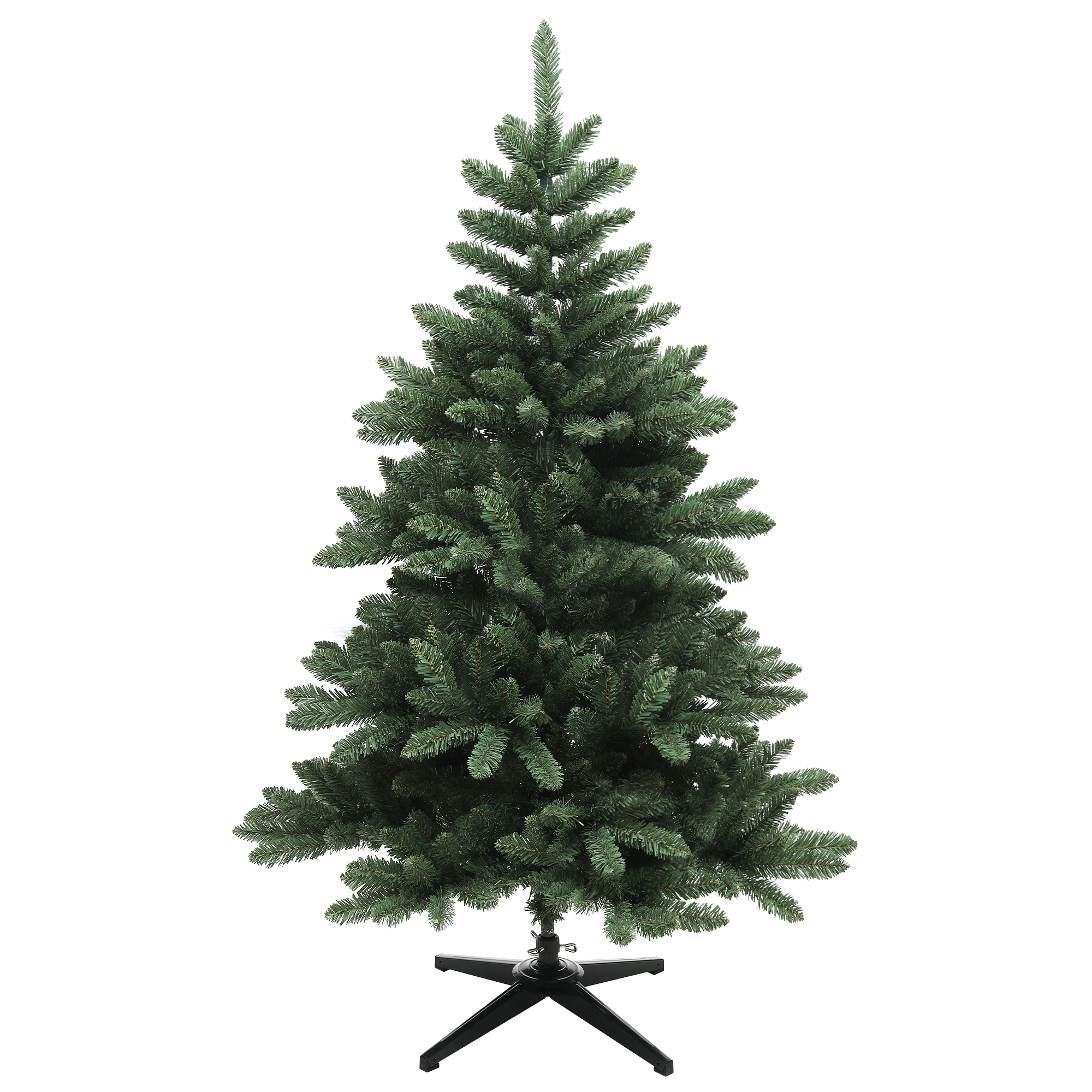 HOMCOM Künstlicher Weihnachtsbaum, 150 cm Christbaum mit 565 Spitzen, faltbar Stahlfuß, flammhemmend, für Weihnachten Deko, Indoor, Grün   Aosom