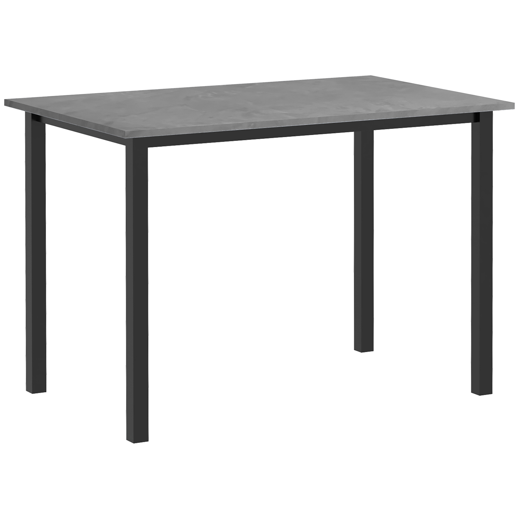 HOMCOM Esstisch erweiterbar Küchentisch für 6 Personen Wohnzimmertisch Dunkelgrau Stahl 110-160 x 70 x 76 cm für Esszimmer & Küche   Aosom.de