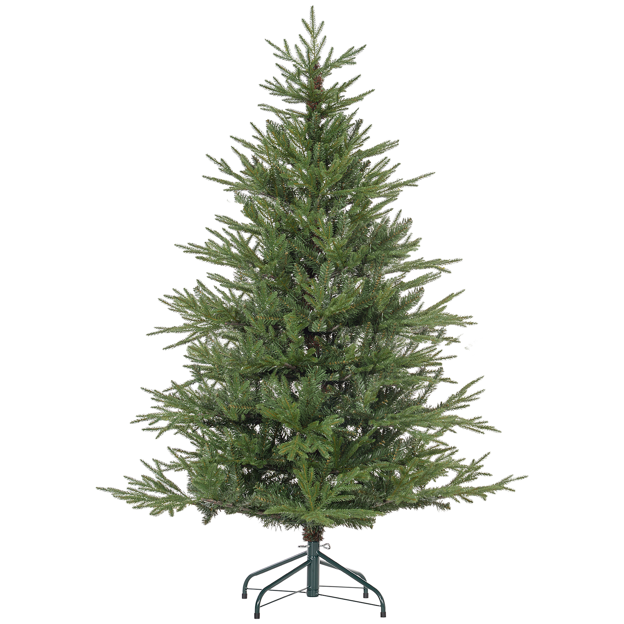 HOMCOM künstlicher Weihnachtsbaum 150 cm mit 1724 Spitzen klappbar und Metallständer für festliche Weihnachtsdekoration in Grün Aosom.de