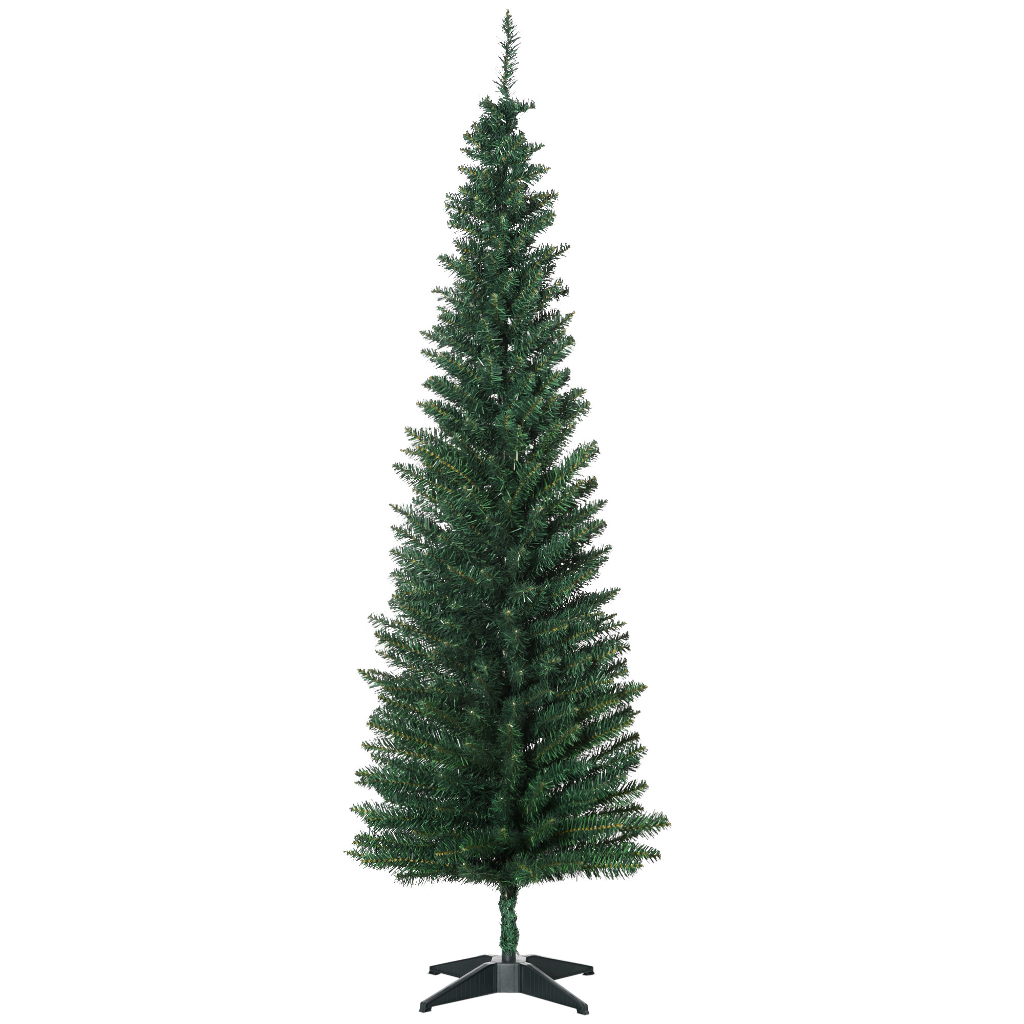 HOMCOM Weihnachtsbaum Tannenbaum 390 Spitzen Grün Ø 55 x H180 cm mit stabilem Kunststoffständer für festliche Dekoration   Aosom.de