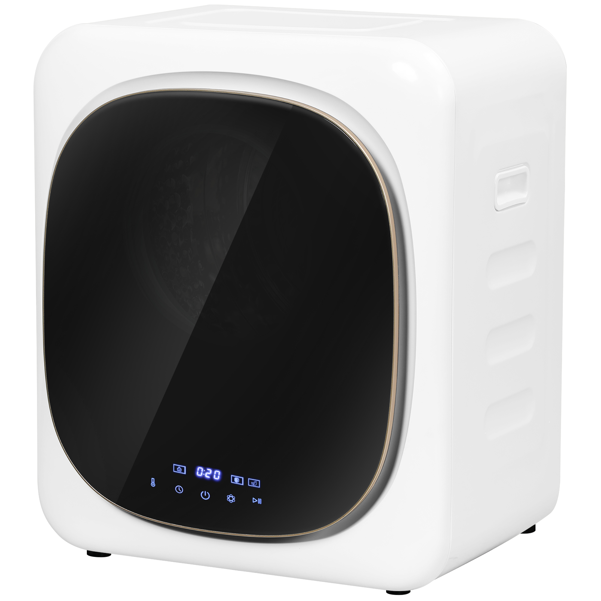 HOMCOM Ablufttrockner 4 kg Wäschetrockner Frontlader, mit Desinfektion & Desodorierung, Smart Mode, Edelstahlwanne, für Wohnung und Haus, Weiß   Aosom