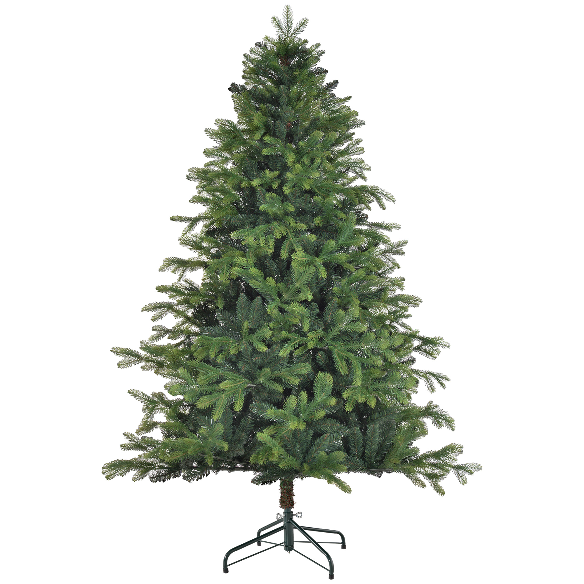 HOMCOM Künstlicher Weihnachtsbaum 180 cm mit 1700 Spitzen, klappbar & stabiler Metallständer, ideal für Weihnachtsdeko, grün Aosom.de