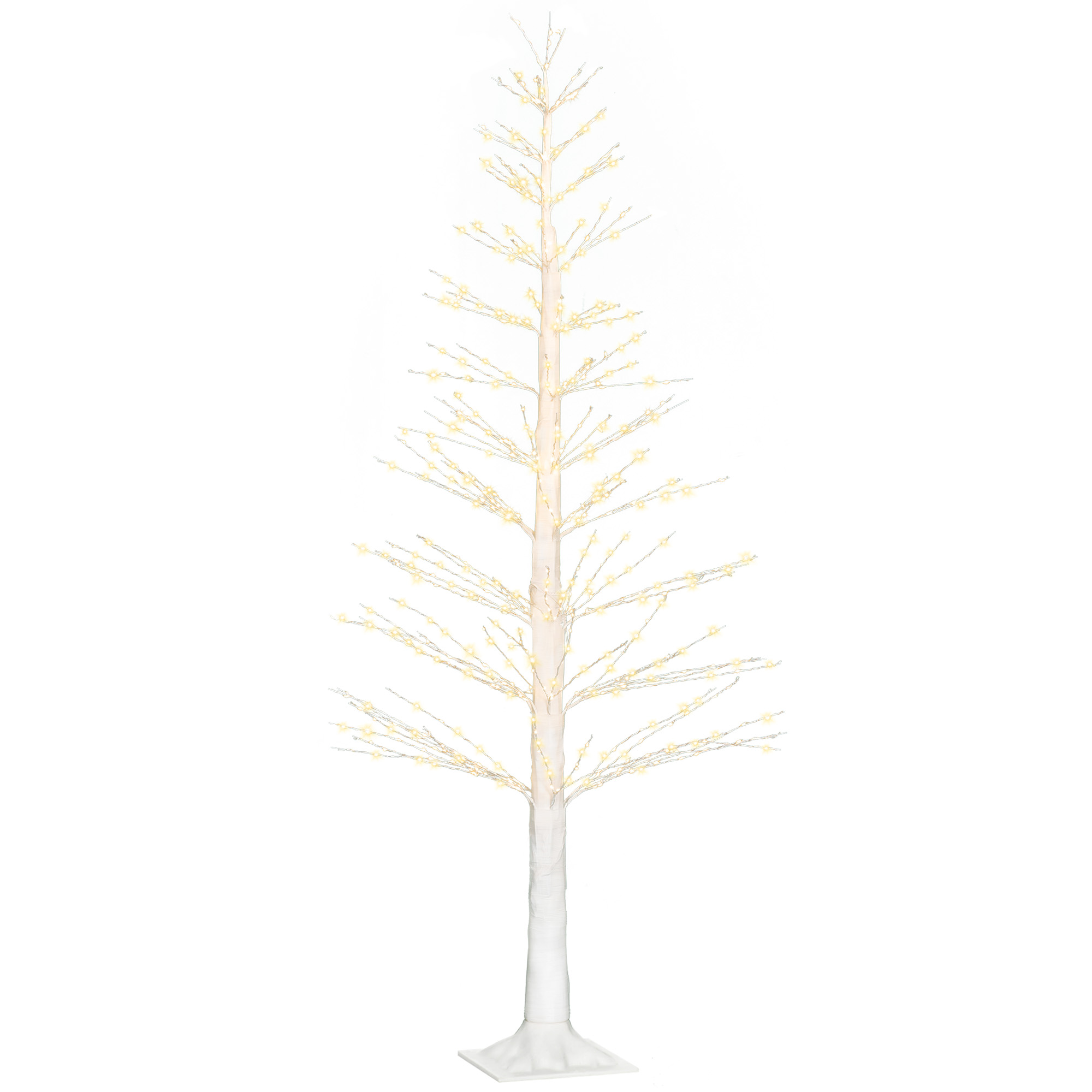 HOMCOM 150 cm Lichterbaum Kunstbaum mit 600 LED, LED Weihnachtsbaum, Weihnachtsdeko für Weihnachten, Geburtstag, Hochzeit, Indoor und Outdoor Weiß   Aosom