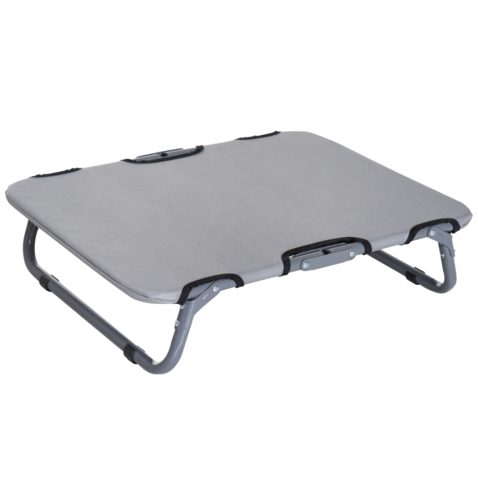 PawHut Hundeliege Outdoor Faltbares Hundebett, Katzenbett, Schlafplatz, Grau, 59x46x15cm Aosom