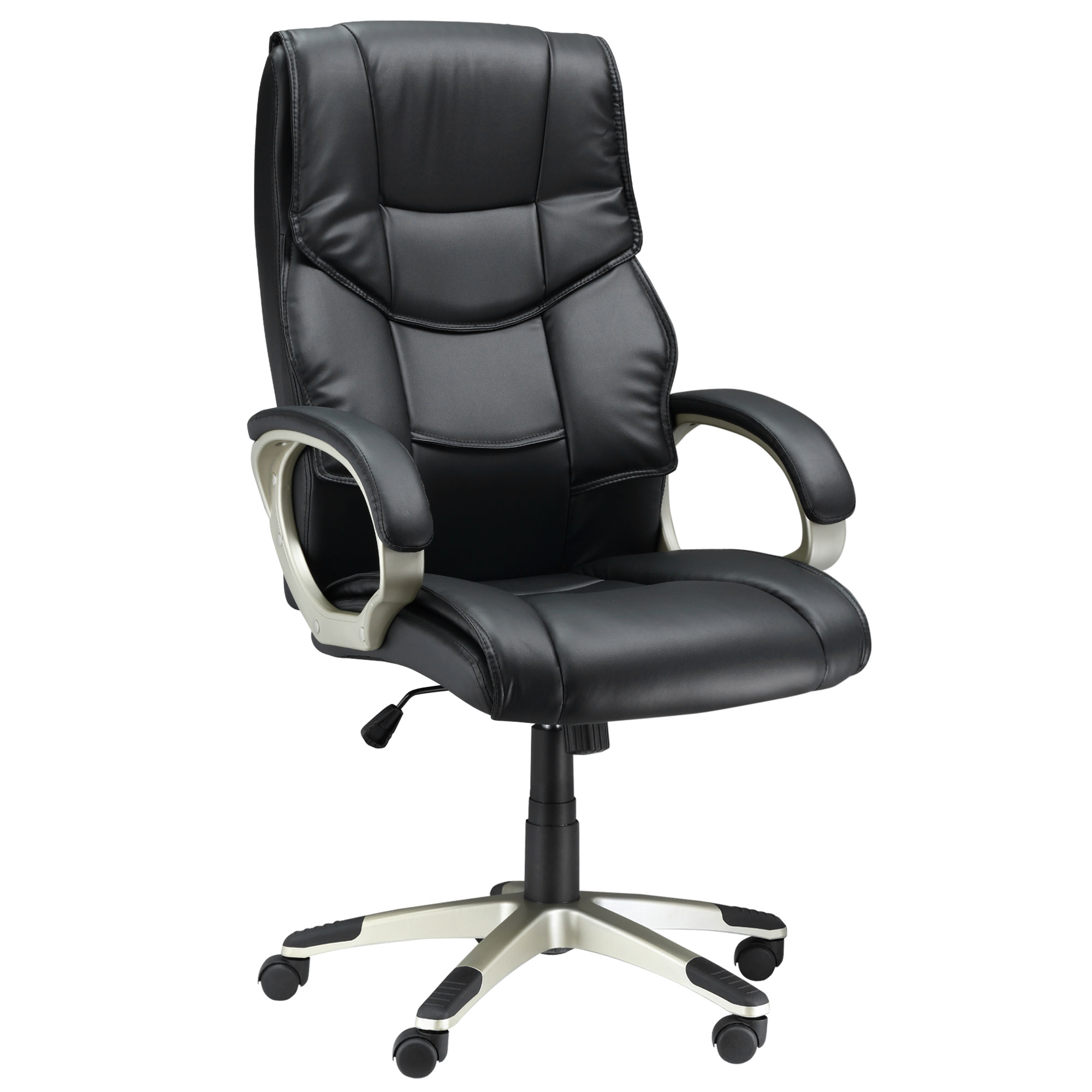 HOMCOM Bürostuhl höhenverstellbar 114–124H cm, mit Wippfunktion, ergonomischer Schreibtischstuhl Aosom
