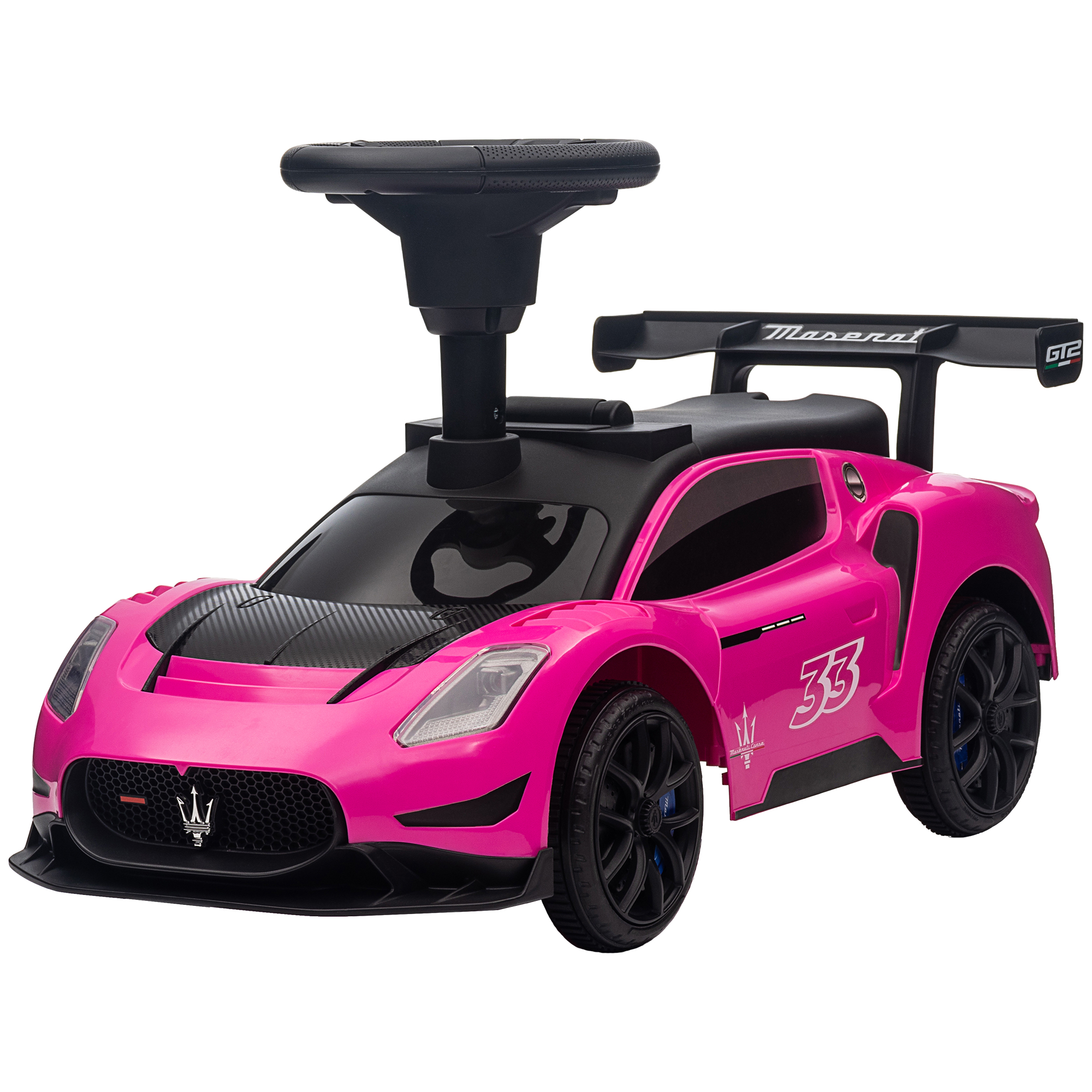 AIYAPLAY Rutschauto, Bobby Car mit Stauraum, Hupe und Musik, Rutscherfahrzeug für 1,5-5 Jahre Kinder Rosa 65 x 29 x 37 cm   Aosom