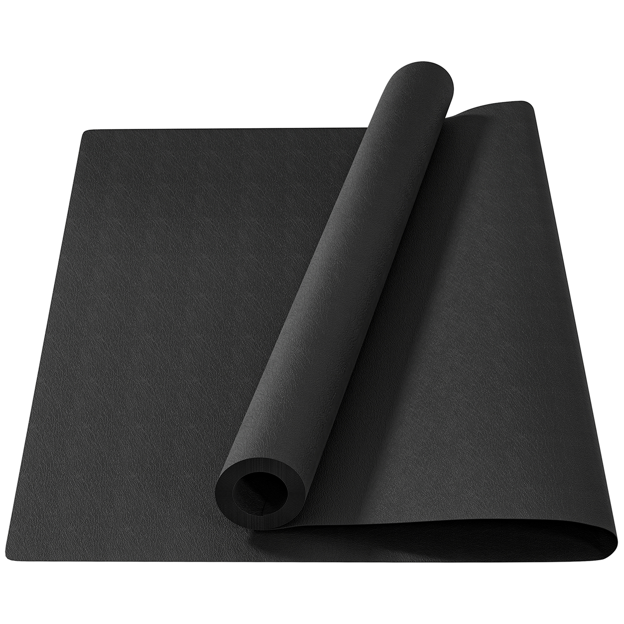 HOMCOM Bodenschutzmatte für Fitnessgeräte rutschfest Fitnessmatte 4 mm Dicke Unterlegmatte Sportmatte Multifunktionsmatte für Yoga Laufband Heimtrainer Yogamatte Bodenmatte 200x100 cm Schwarz   Aosom