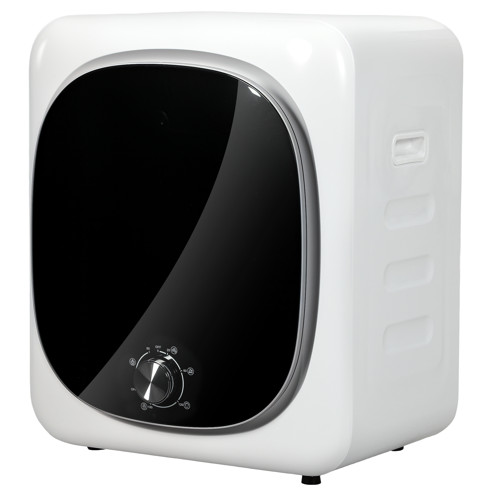 HOMCOM Ablufttrockner kompakt Elektrischer Wäschetrockner 800 W 4 Kg mit 5 Trockenmodi, Edelstahl-Trommel, Frontlader, für Wohnung, Haus, Wohnmobile, weiß   Aosom